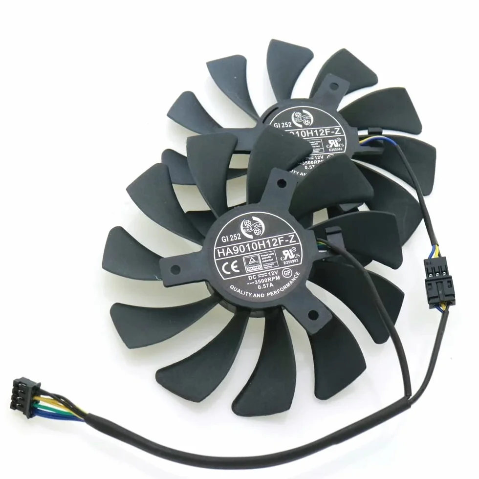 2 PCS/LOT HA9010H12SF-Z Scheda Grafica Ventola di Raffreddamento per 12V 0.57A 85mm 40 * 40 * 40 mm 4 Wire 4pin For MSI GeForce gtx1 050ti GTX 1060 gtx1060 6 GT OCV1 Armor