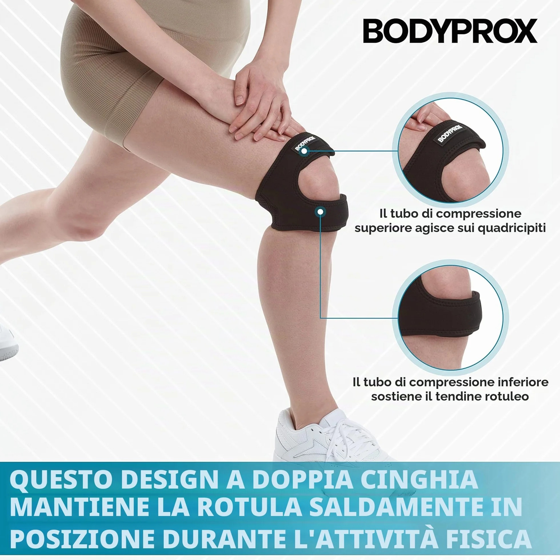 Tutore doppio per ginocchio