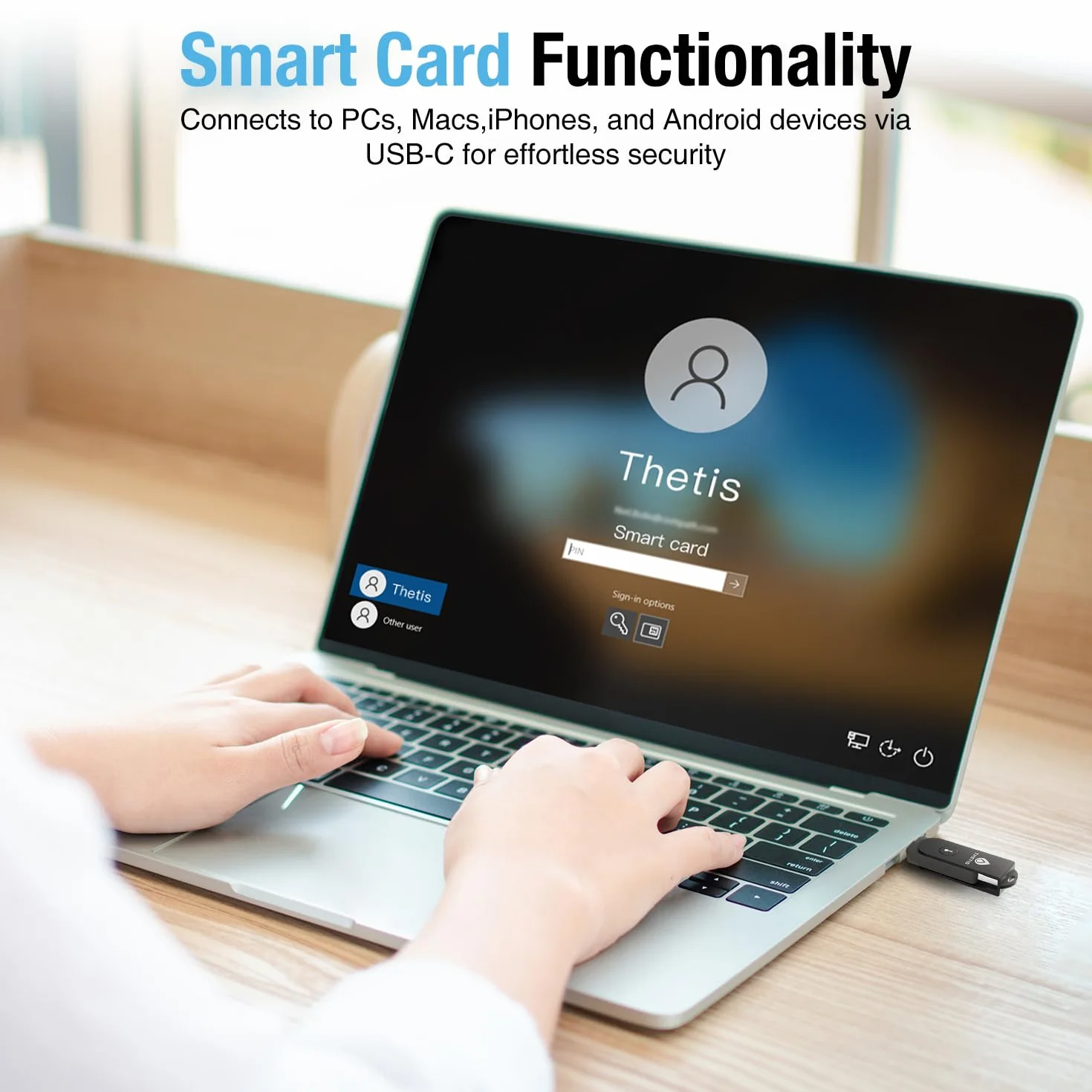 Thetis Pro FIDO2 Security Key Passkey dispositivo con PinPlex, Dual USB C & USB A & NFC, certificato PIV, app di autenticazione TOTP/HOTP, autenticazione a due fattori MFA, funziona con Window/MacOS