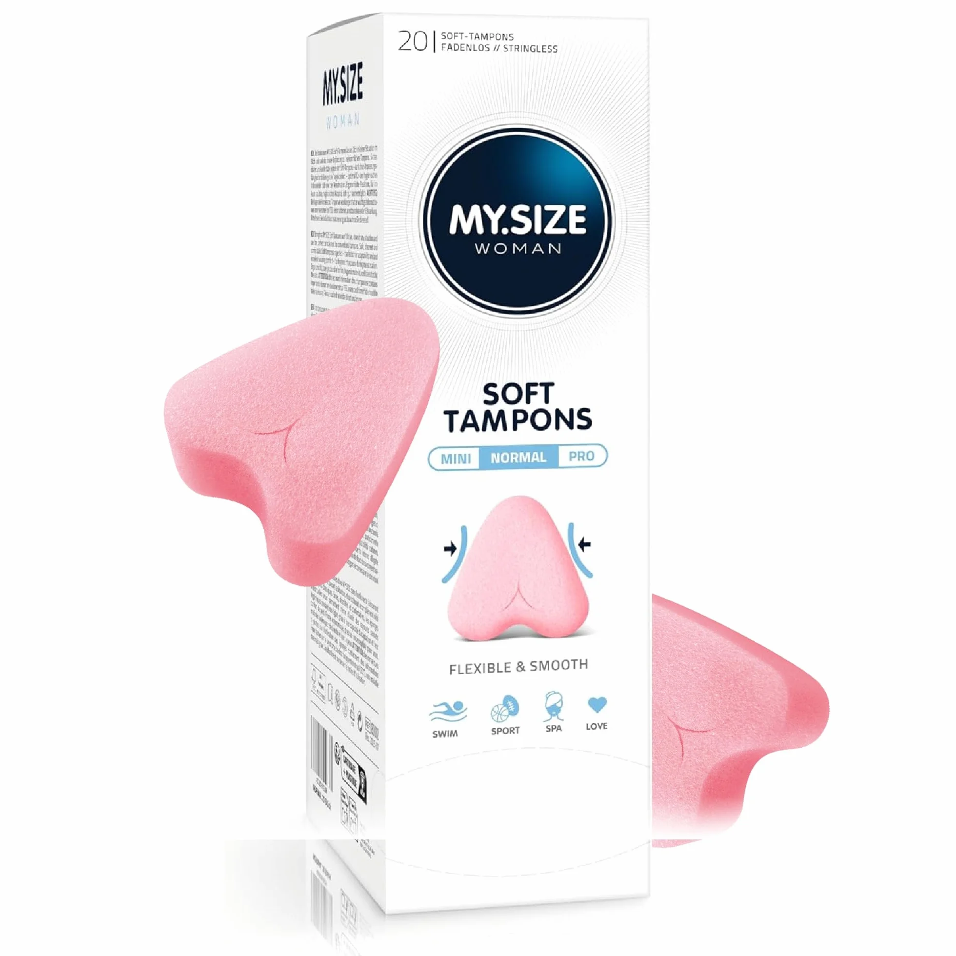 MY.SIZE Woman Soft Tampons NORMAL 20 pezzi tamponi senza filo