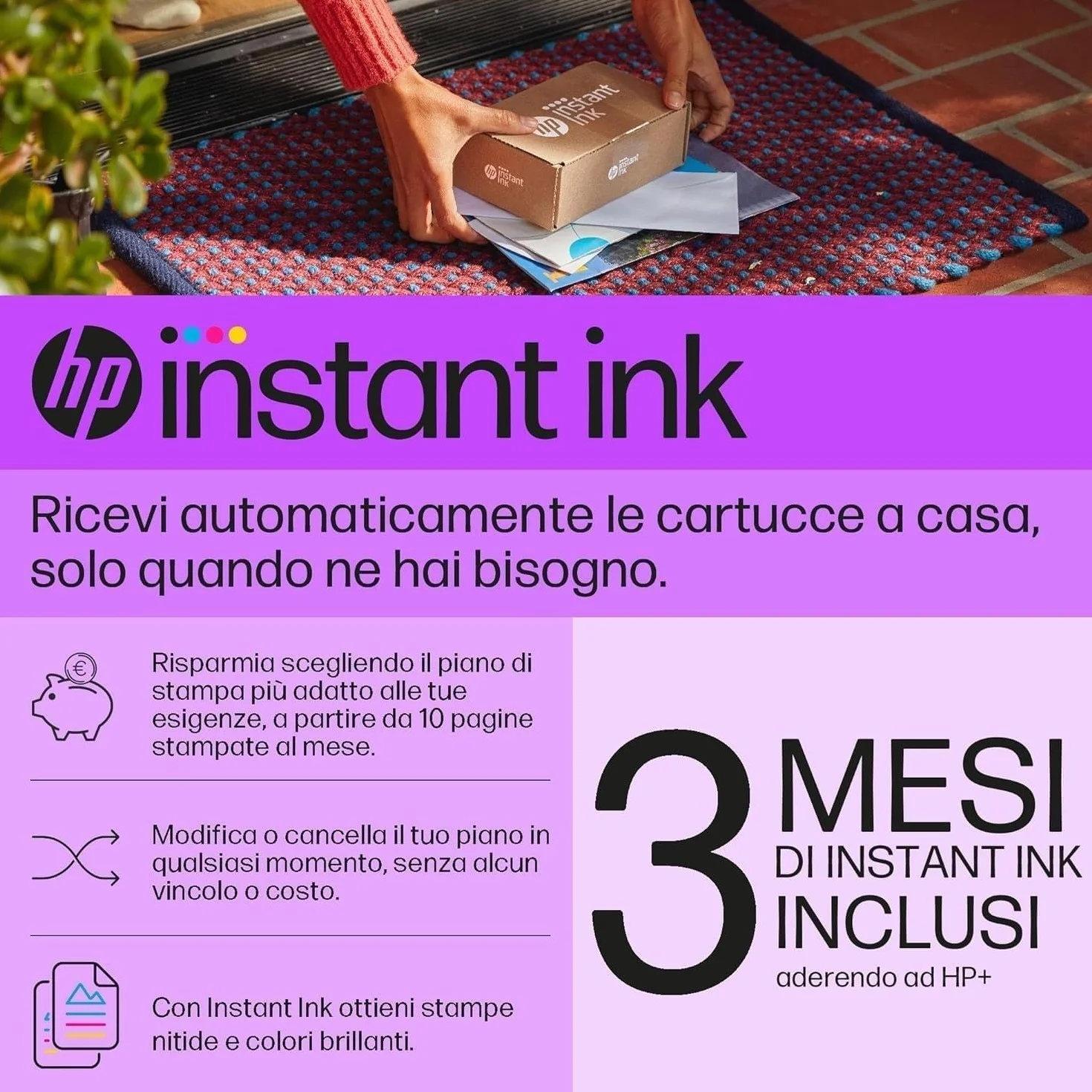 HP Envy 6120e Stampante Multifunzione a Getto d'Inchiostro A4 Colori, Stampa Fronte e Retro Automatica, Wi-Fi, 10 ppm, Bianca
