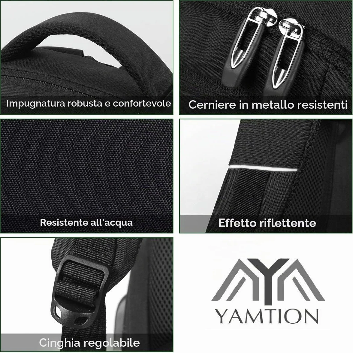 Zaino per scuola e laptop, per ragazzi, ragazze, adolescenti, uomini e donne, da giorno e per lavoro, zaino con USB