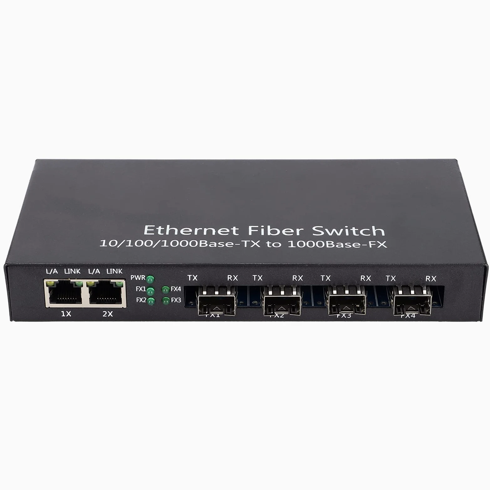 Dioche Switch in Fibra Convertitore Multimediale Ethernet Convertitore Multimediale Ethernet Rj45 10 100 1000M 4 Fibra 2 Porte Fibra Doppia modalità Singola per Ieee802.3Z Ab 1000Basesxlx