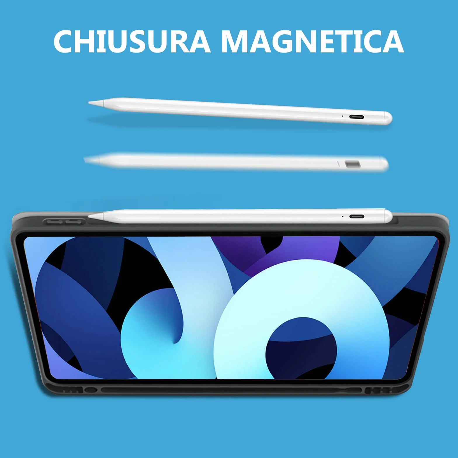Penna Digitale Per Tablet Universale Compatibile Con IPad Iphone Samsung Lenovo Huawei Xiaomi Android Touch Screen Telefono Acer LG Chormebook, 1,5mm Superfine, Aspirazione Magnetica Stylus Pen