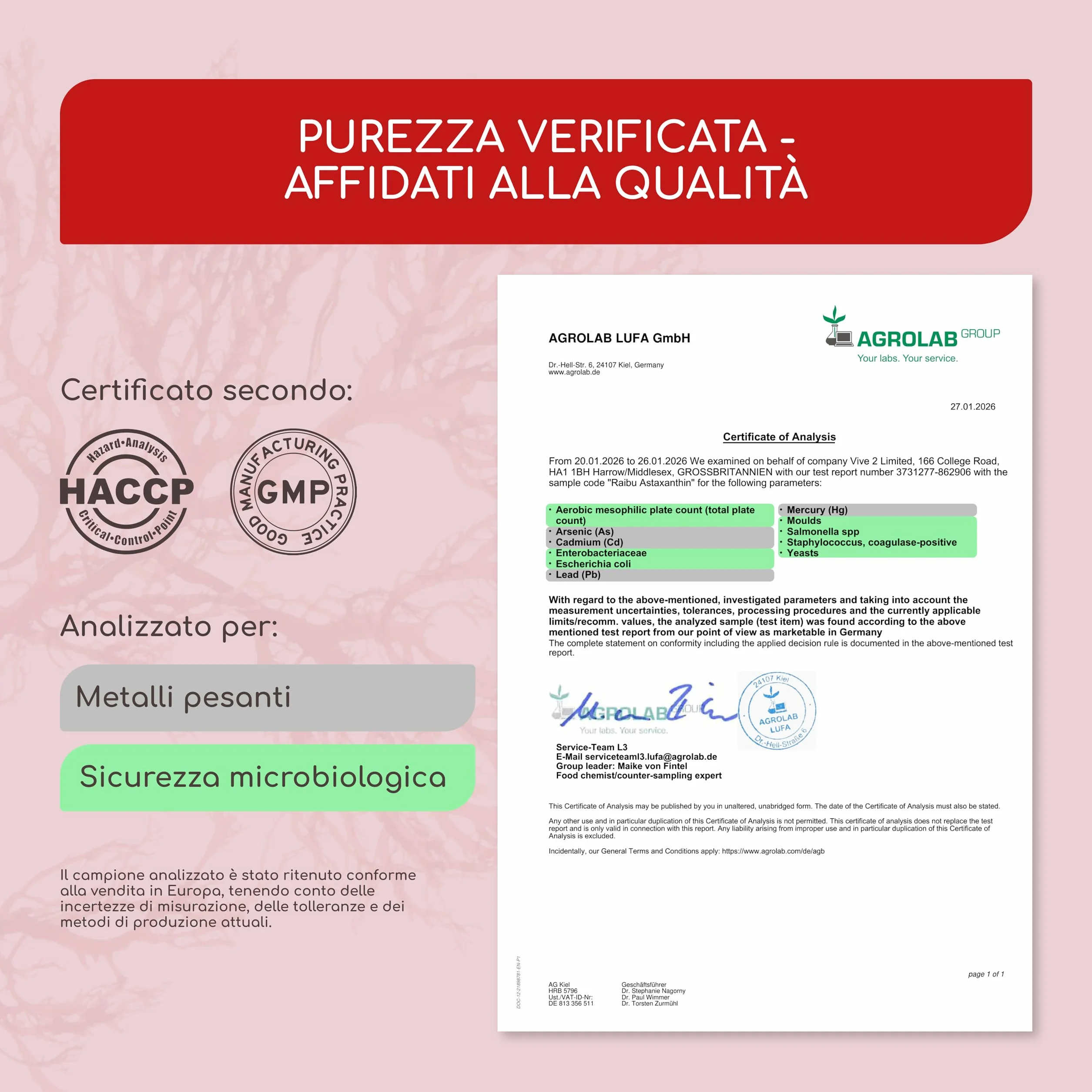 Astaxantina Pura 80 mg 180 Capsule dall’alga Haematococcus pluvialis Antiossidante senza OGM