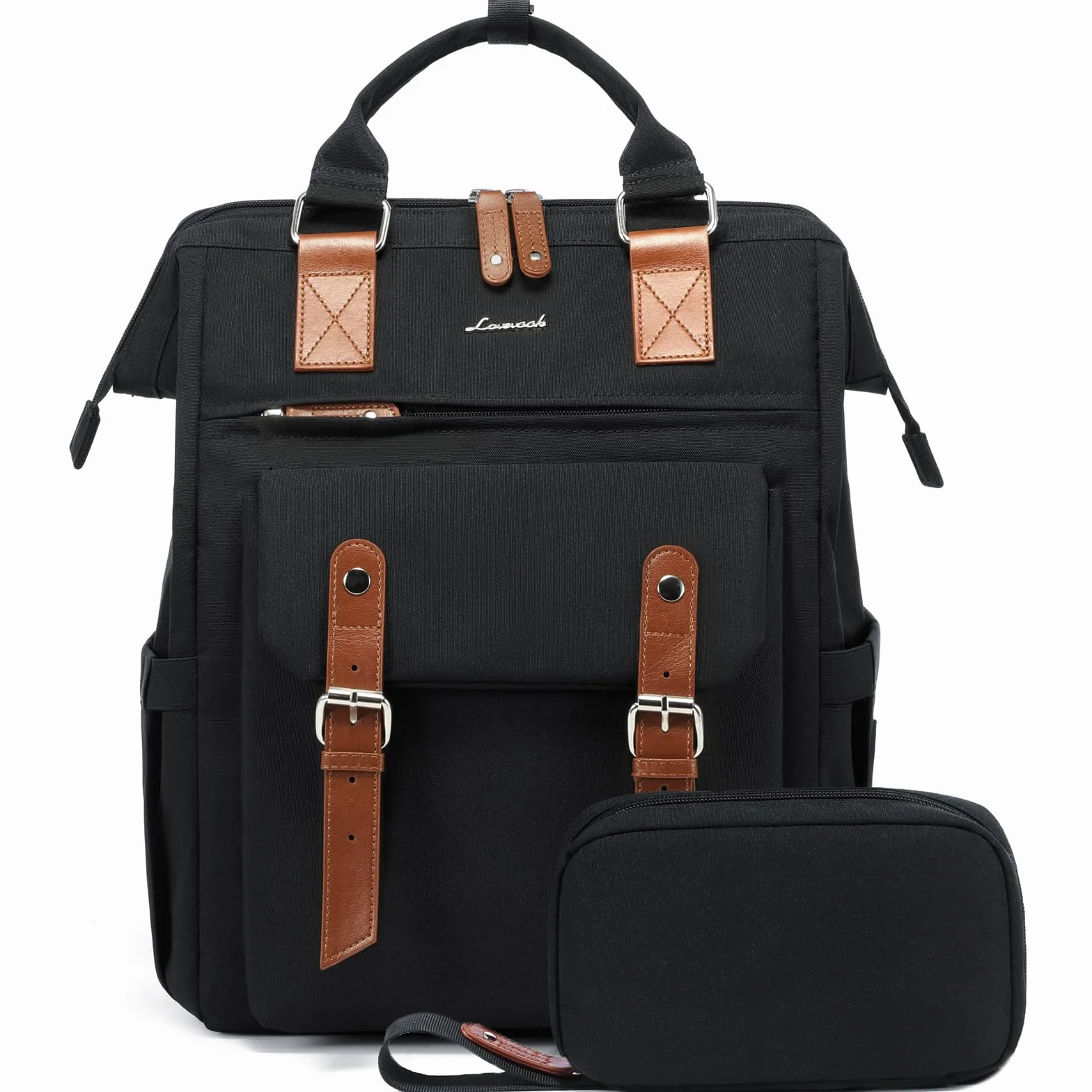 LOVEVOOK Zaino porta PC Donna, Impermeabile Zaino Donna Università con Borsa per Cavo Dati, Zaini Multifunzione Computer Capiente da Viaggio Lavoro Scuola Affari Ufficio