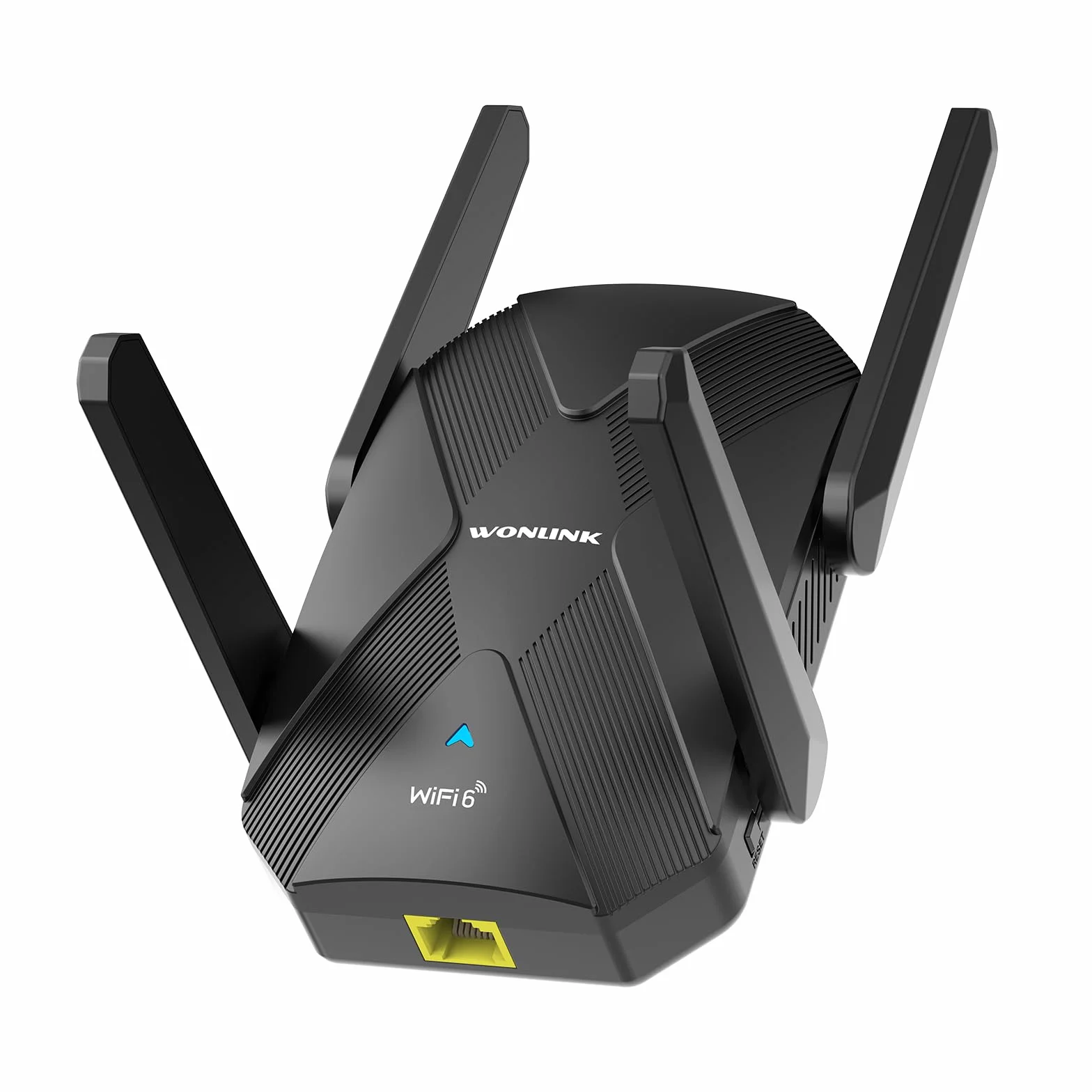 Ripetitore WiFi 6 AX1500Mbps Dual Band, Amplificatore Segnale WiFi con 4 Antenne, Porta LAN/WAN, WPS, MU-MIMO, WPA3, Modalità Ripetitore/Router/AP, Indicatore di Segnale, per Casa e Ufficio