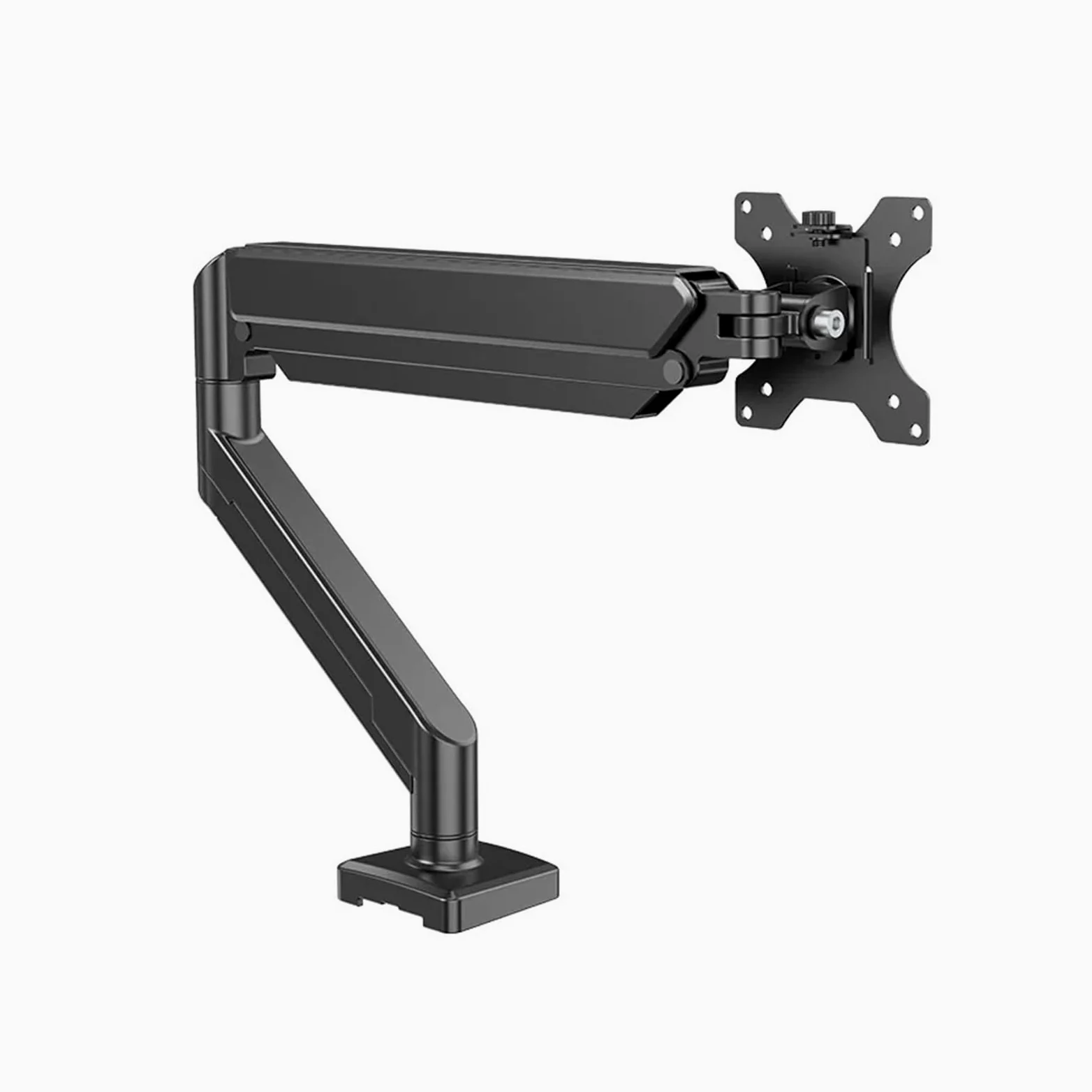 Supporto da scrivania regolabile universale for monitor singolo | La staffa robusta si adatta a schermi fino a 32 pollici e supporta un peso massimo dello schermo di 19,8 libbre(Black)