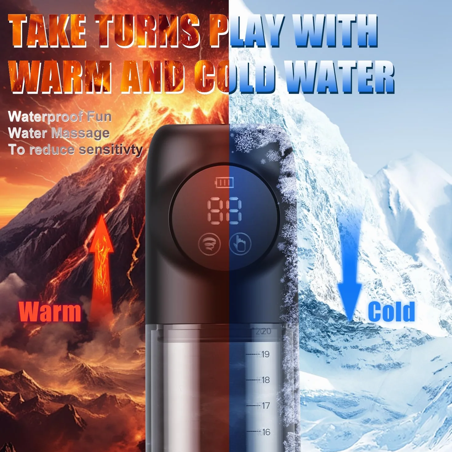Masturbatore Uomo Pompa Pene Pump APP - Sex Toy Elettrica per Allungamento Pene Maschile