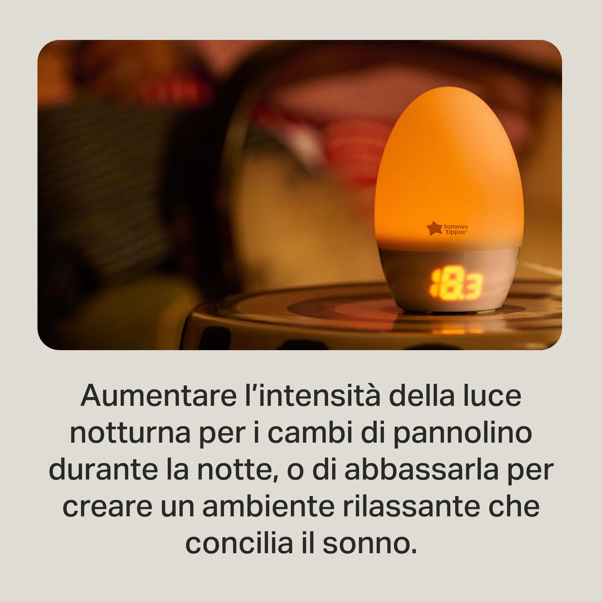 Tommee Tippee GroEgg2 termometro digitale luce notturna USB