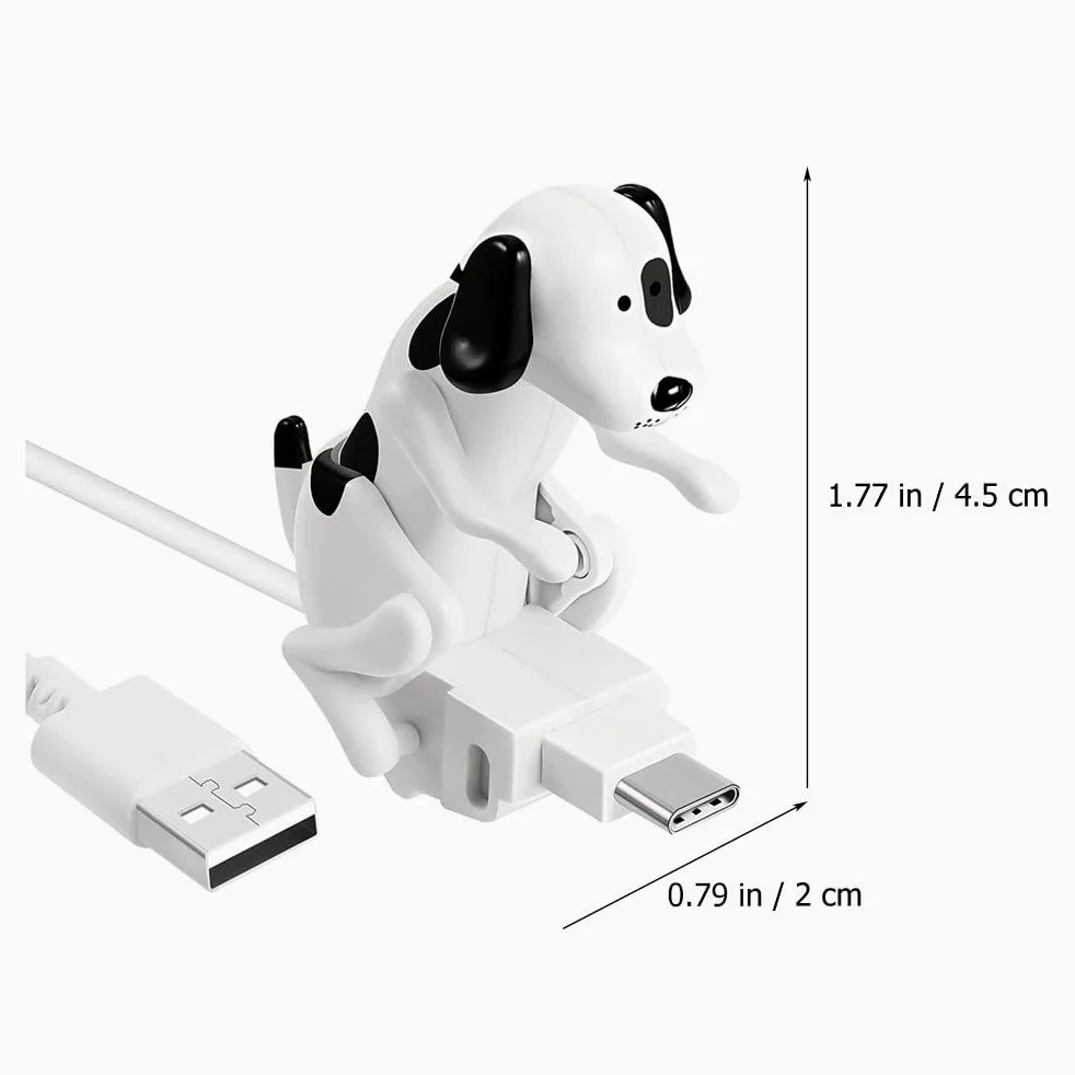 DOITOOL 4pcs Tipo-c Cavo di Ricarica Divertente Cane Linea di Ricarica Del Telefono Mobile Durevole Cavo Dati USB