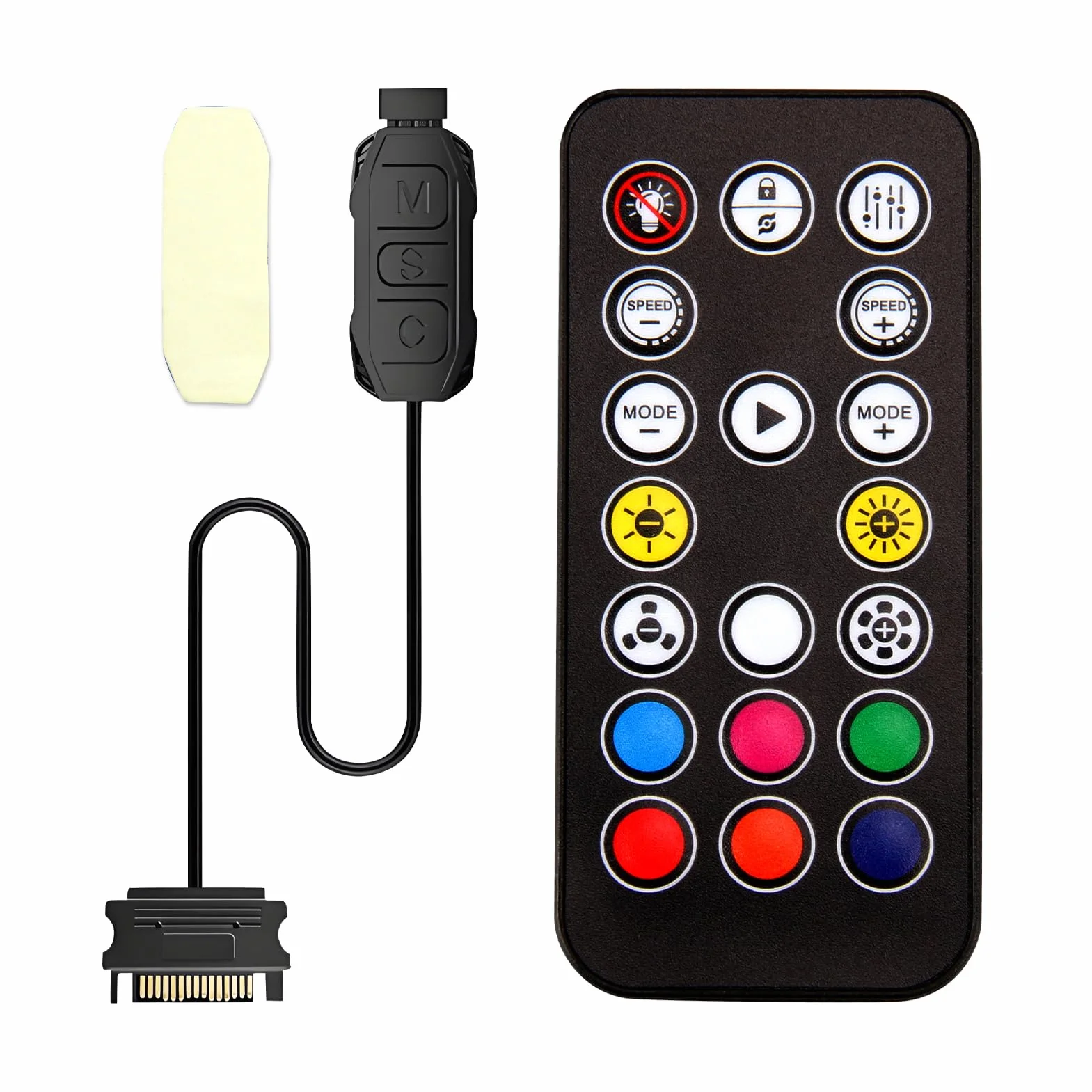 Controller ARGB Binghe 5V-3 pin con telecomando a 14 tasti per ventole PC e strisce LED