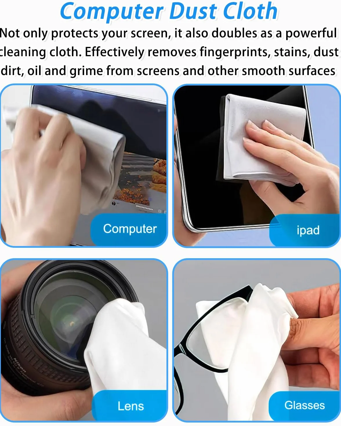 Panno Tastiera del Computer Portatile,Pellicola Protettiva per Tastiera,Rivestimento in Microfibra Resistente e Antistrappo e Panno per Pulizia per MacBook Air/Pro da 13"/14"