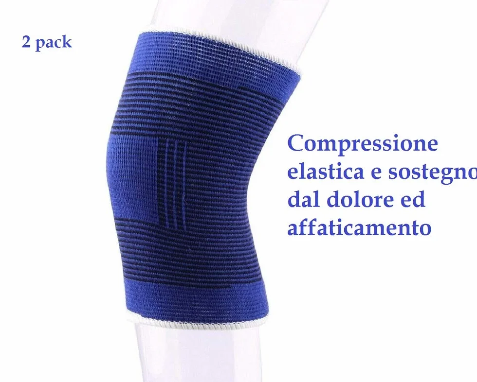 V&AMYA Ginocchiera sportiva ad alta compressione per legamenti rotula menisco - 2 pezzi