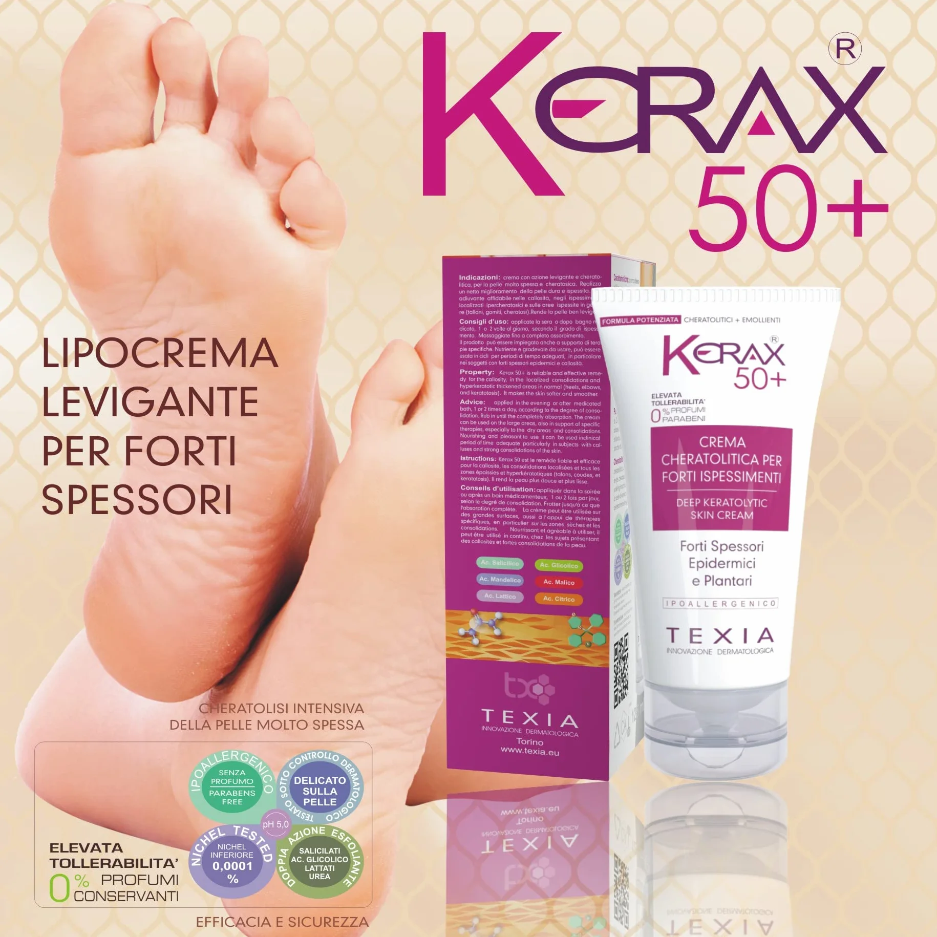 KERAX 50 Lipocrema na silne zgrubienia, keratolityczna, na modzele i odciski