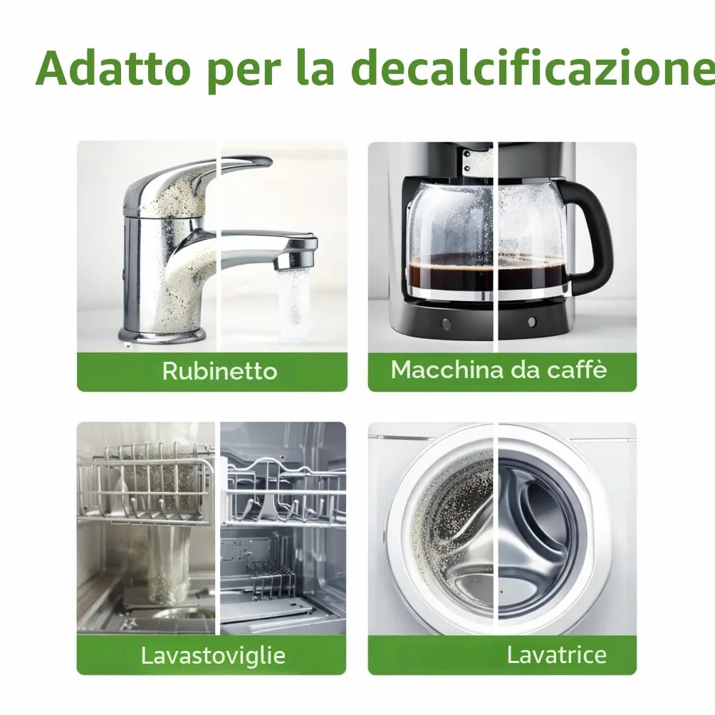 GiDeli Acido Citrico Alimentare Polvere Monoidrato E330 1 kg Cristalli Anticalcare