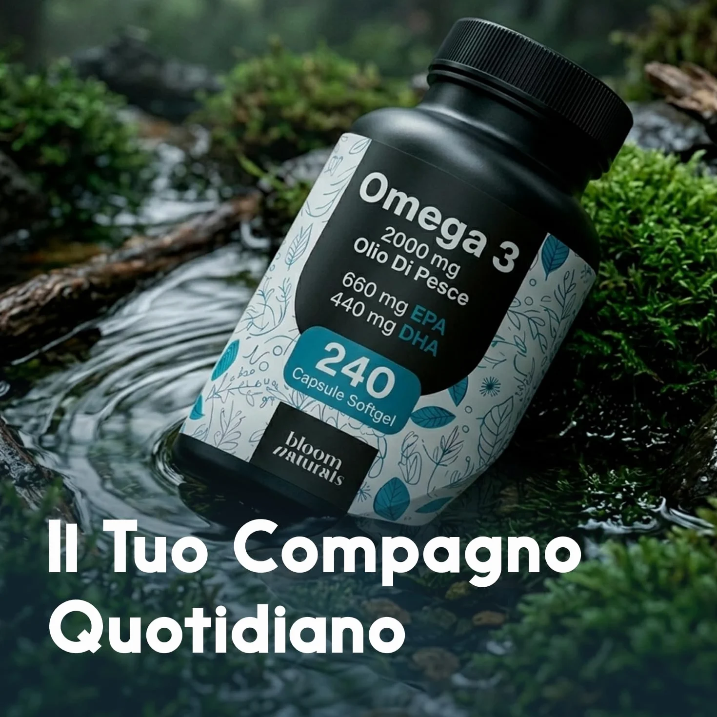 Omega 3 2000 mg 240 Capsule Softgel Alta Concentrazione Olio di Pesce EPA 660 mg DHA 440 mg Integratore Alimentare