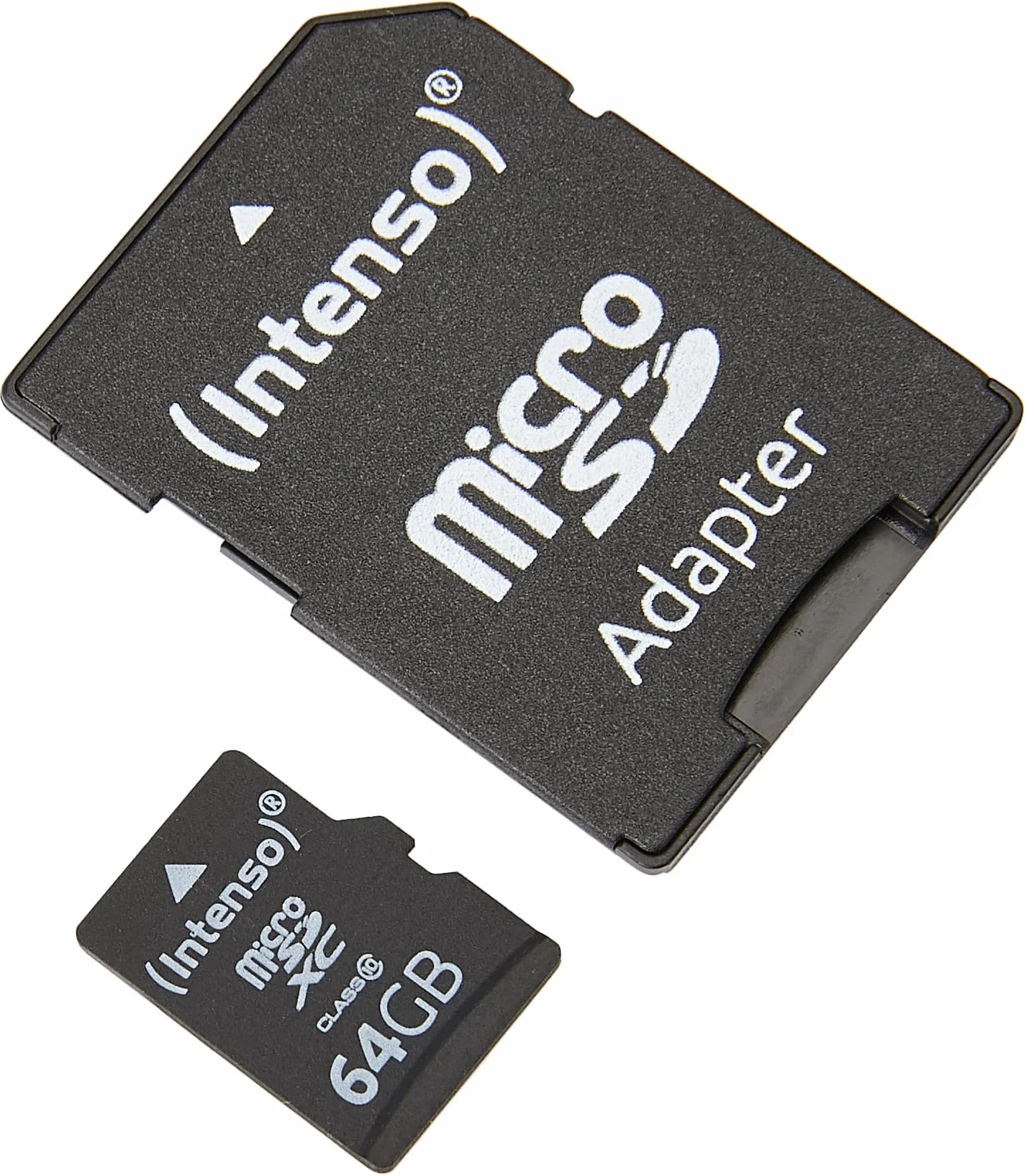 Intenso Scheda di memoria MicroSDXC da 64 GB, Class 10 (con Adattatore SD), Nero