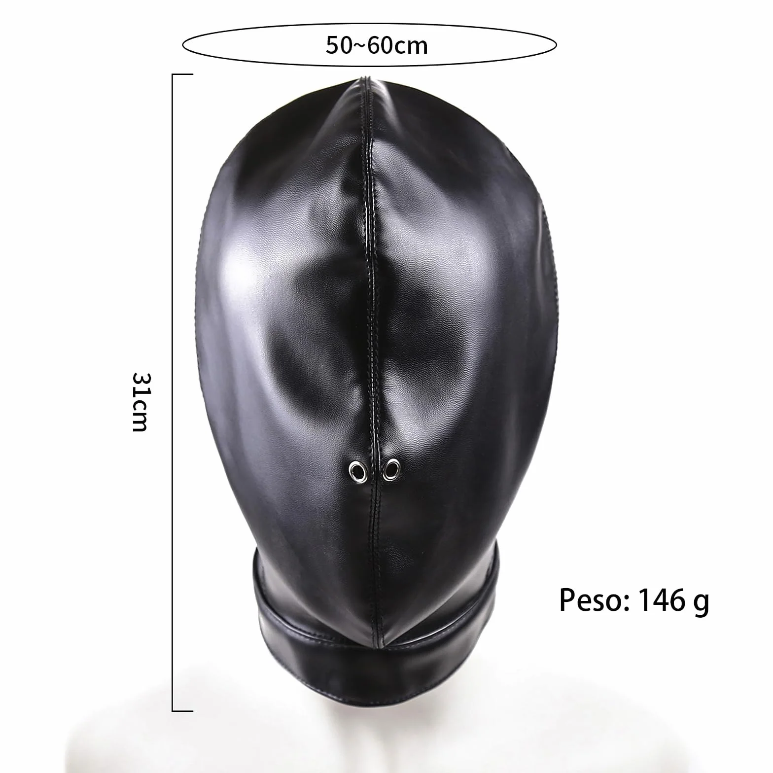 BDSM Maschera in Pelle Fetish Mask Copertura Completa Testa Bondage Sex Toys for Couples