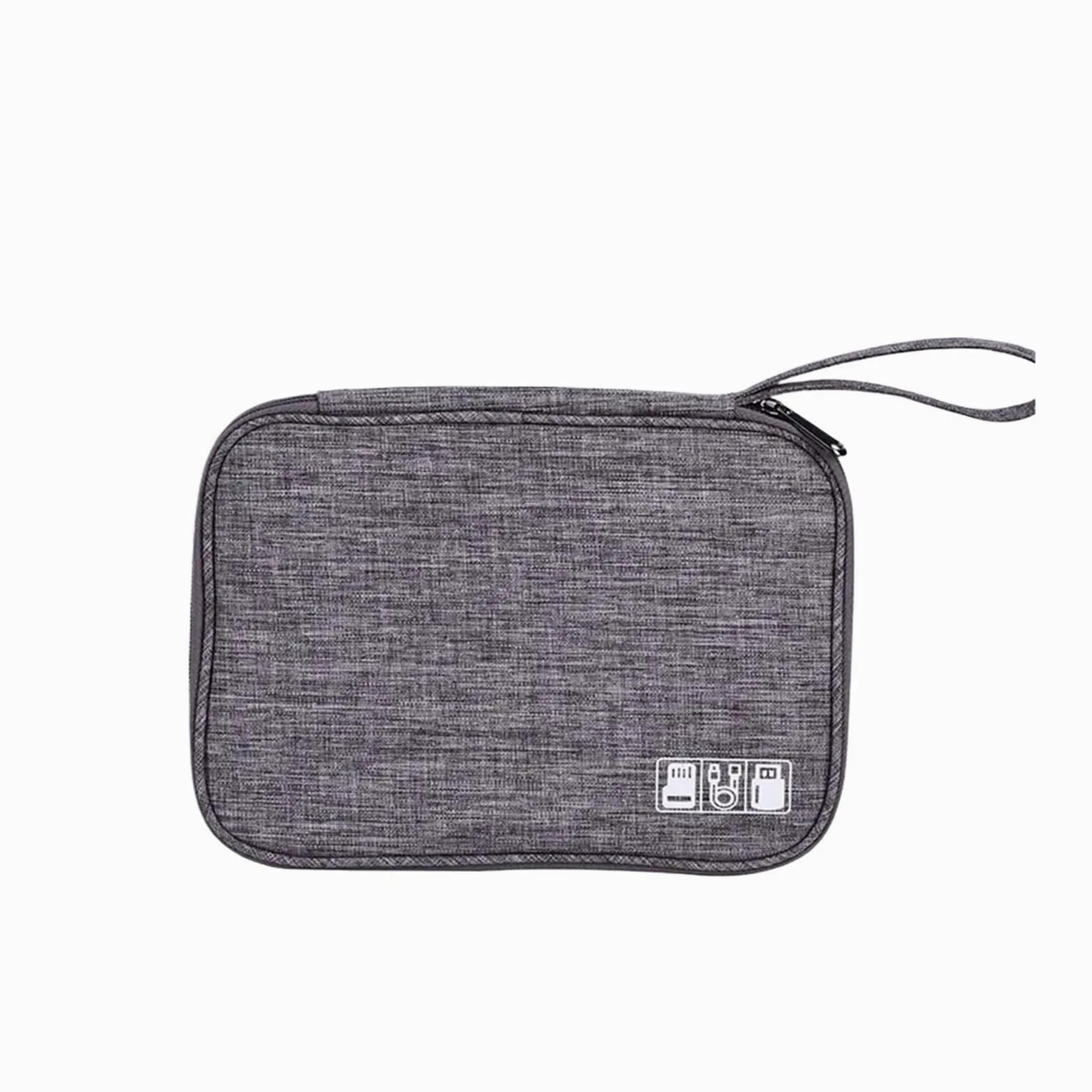 Borsa Portacavi 2 Pezzi Borsa Portacavi Portatile Custodia Elettronica Da Viaggio Multifunzionale For Accessori Digitali Per Cavo(Grey)