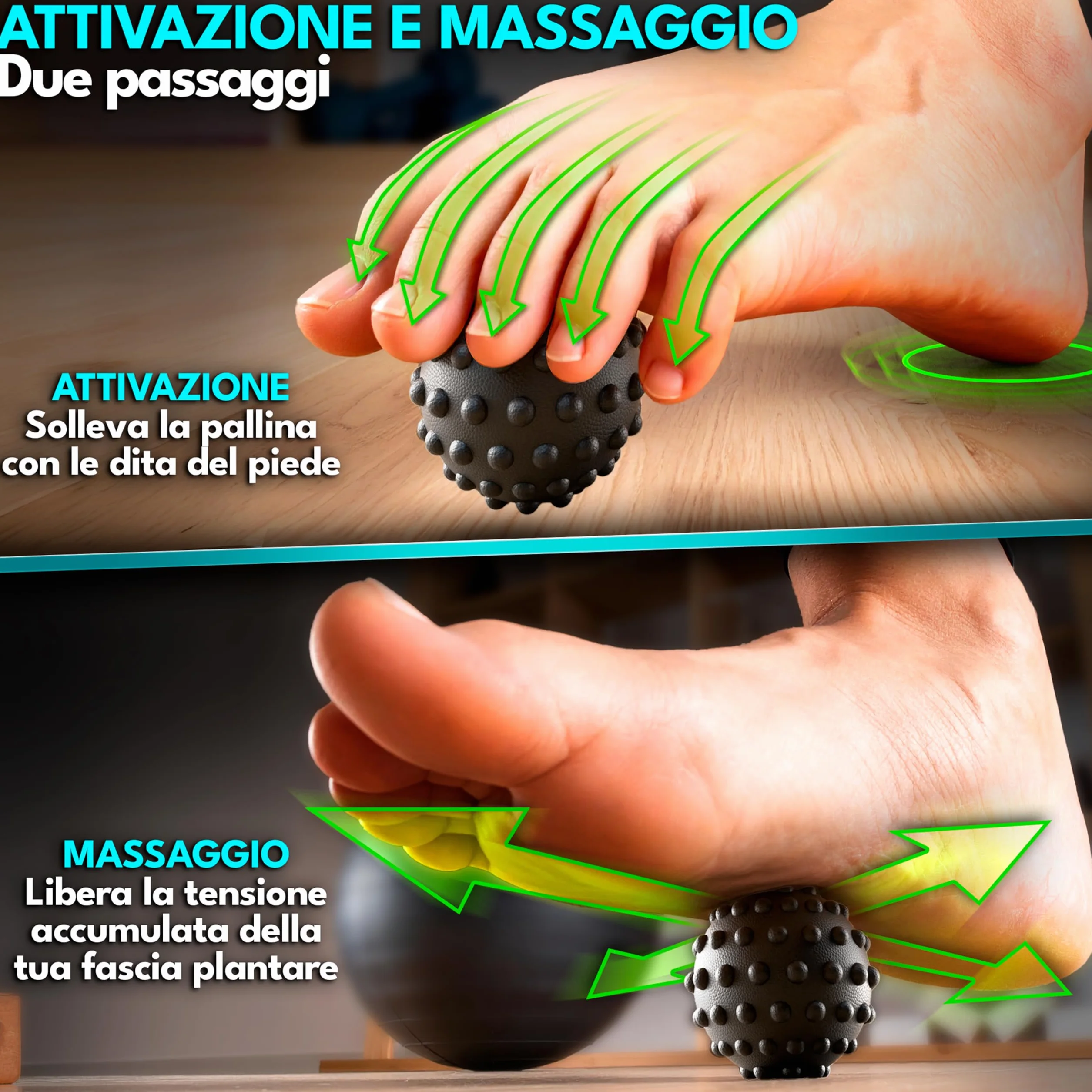 Kit Correttore Dita Piedi con 2 Paia + Fascia Correttiva, Mini Fascia e Palla Miofasciale – Sollievo per Alluce Valgo, Dita Sovrapposte o Storte – Uso Barefoot, Senza BPA, Unisex