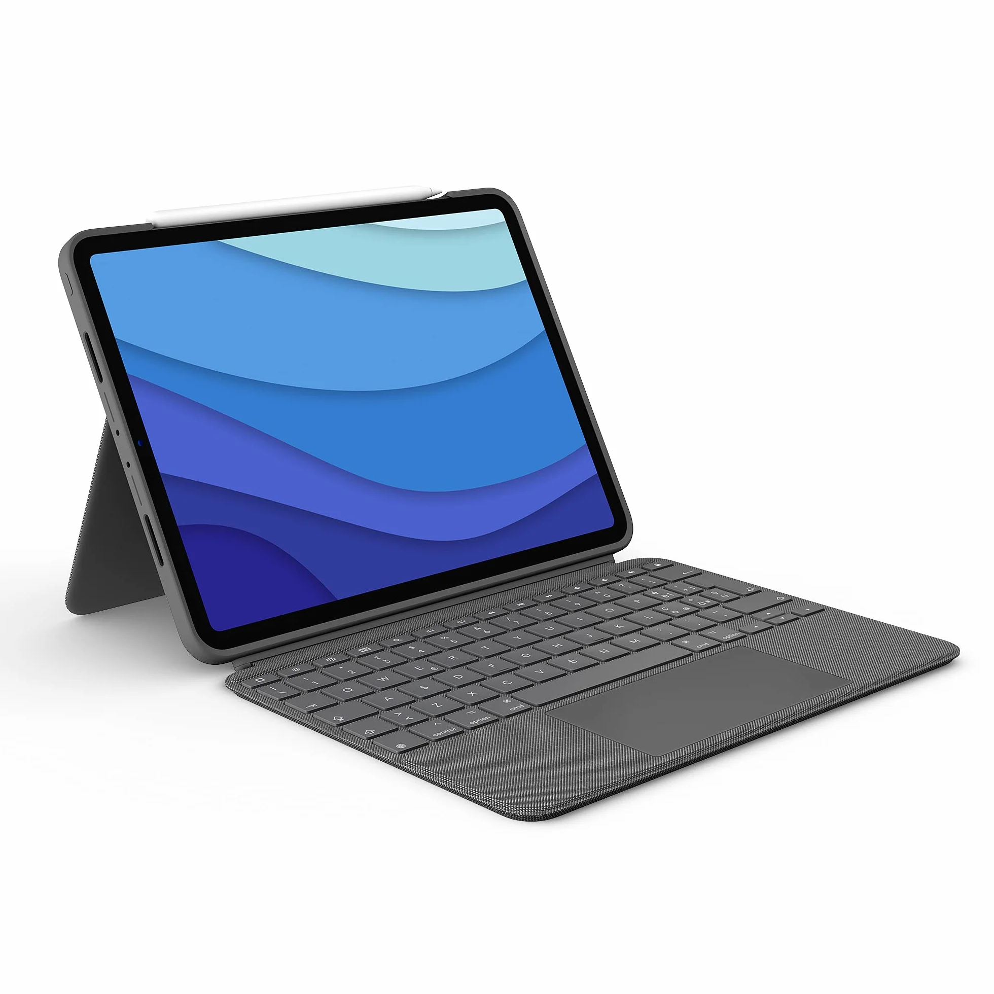 Logitech Combo Touch iPad Pro da 11 pollici (1a, 2a, 3a generazione - 2018, 2020, 2021) Custodia con tastiera - Tastiera retroilluminata staccabile - Italiano QWERTY - Grigio