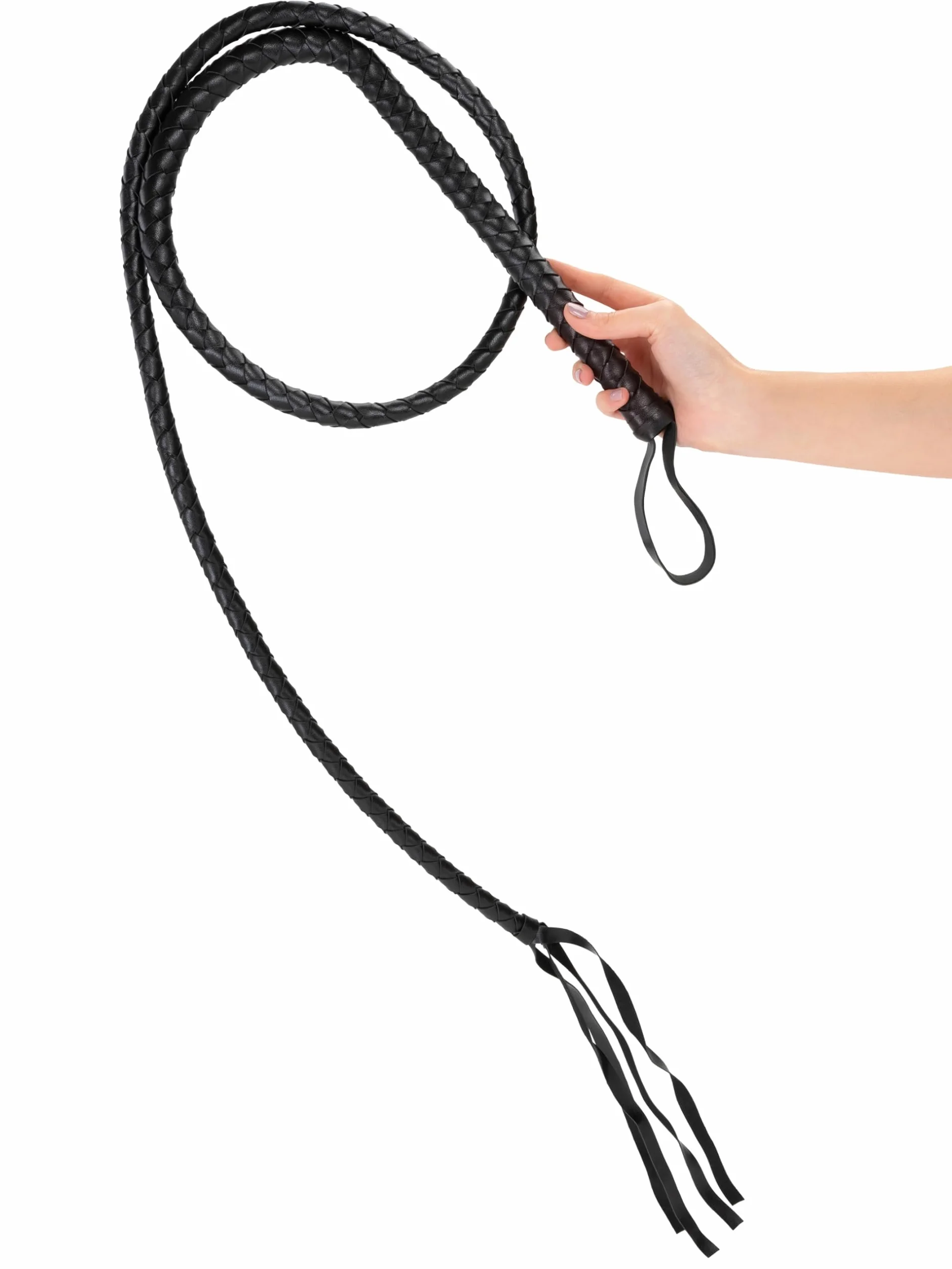 BONDAGERIE Frusta Bullwhip Ecopelle 190 cm Nero