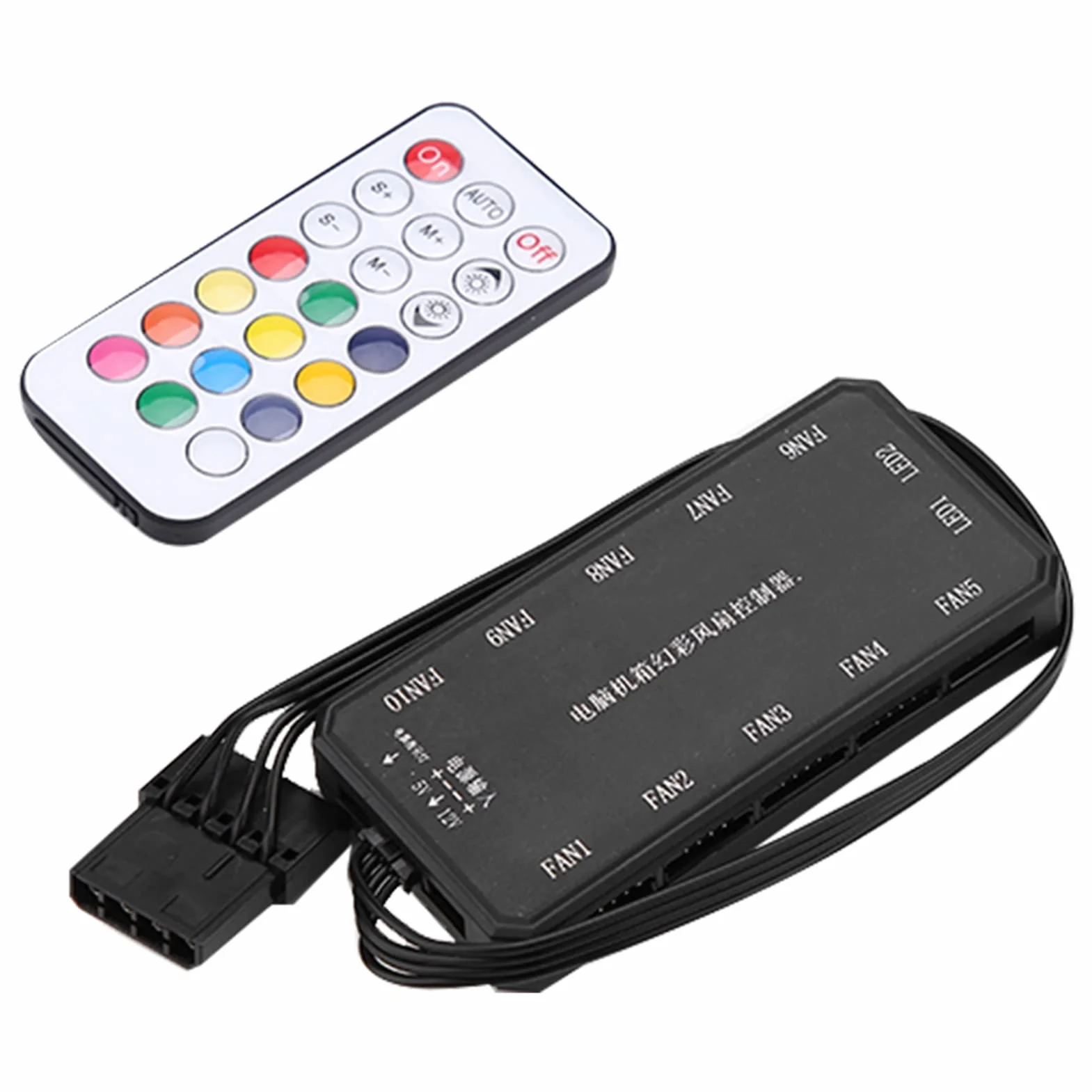 Zunate Controller Ventole RGB Wireless RF 5V 6PIN 15M Computer Alimentatore Anti-inversione