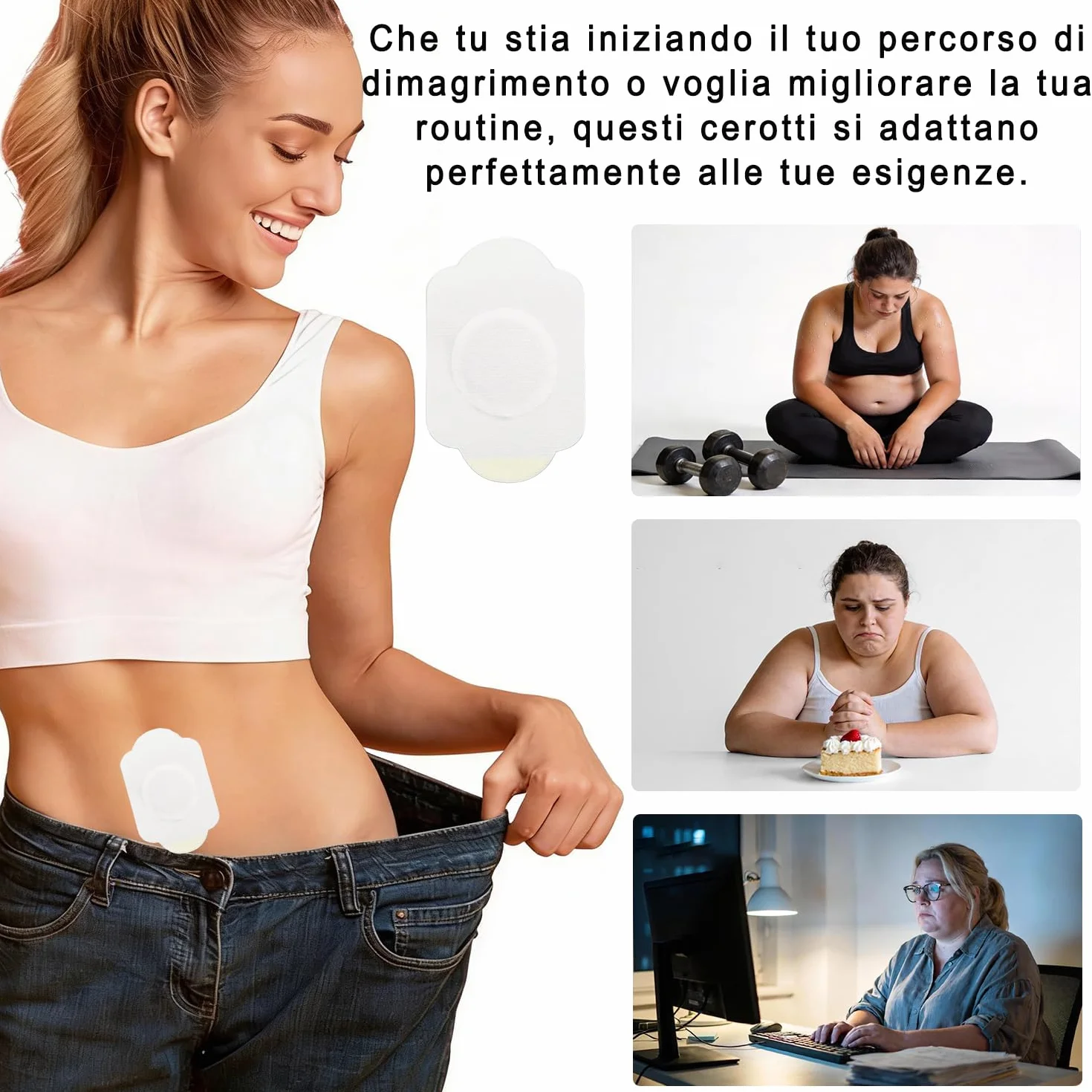 Cerotti Dimagranti 30 Pezzi Slimming Patch per Uomo e Donna