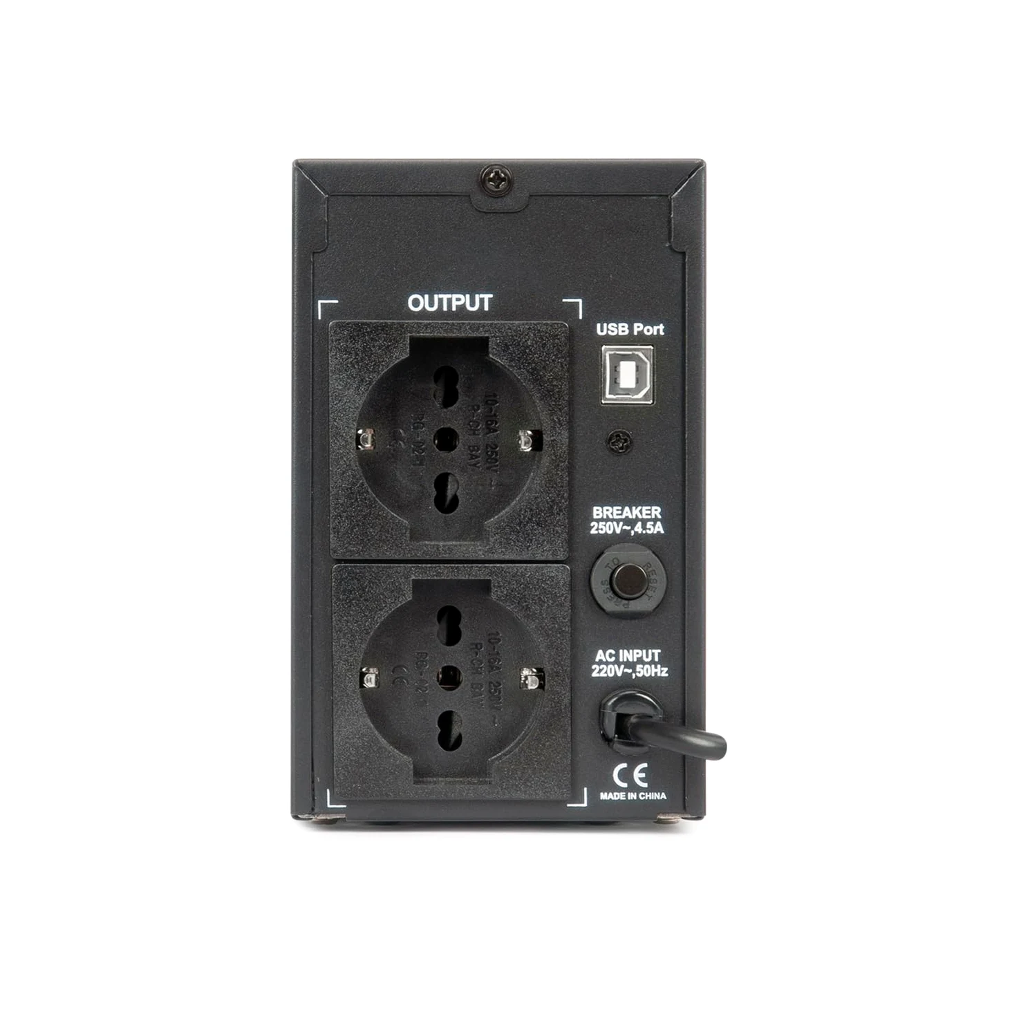 VulTech UPS650VA-LFP-NAS Gruppo di continuità UPS NAS desktop e Hard disk di rete, 650VA 350Watt al litio, Line Interactive, LED stato, 2 Prese 10-16A Schuko, Overload, AVR, Cortocircuito