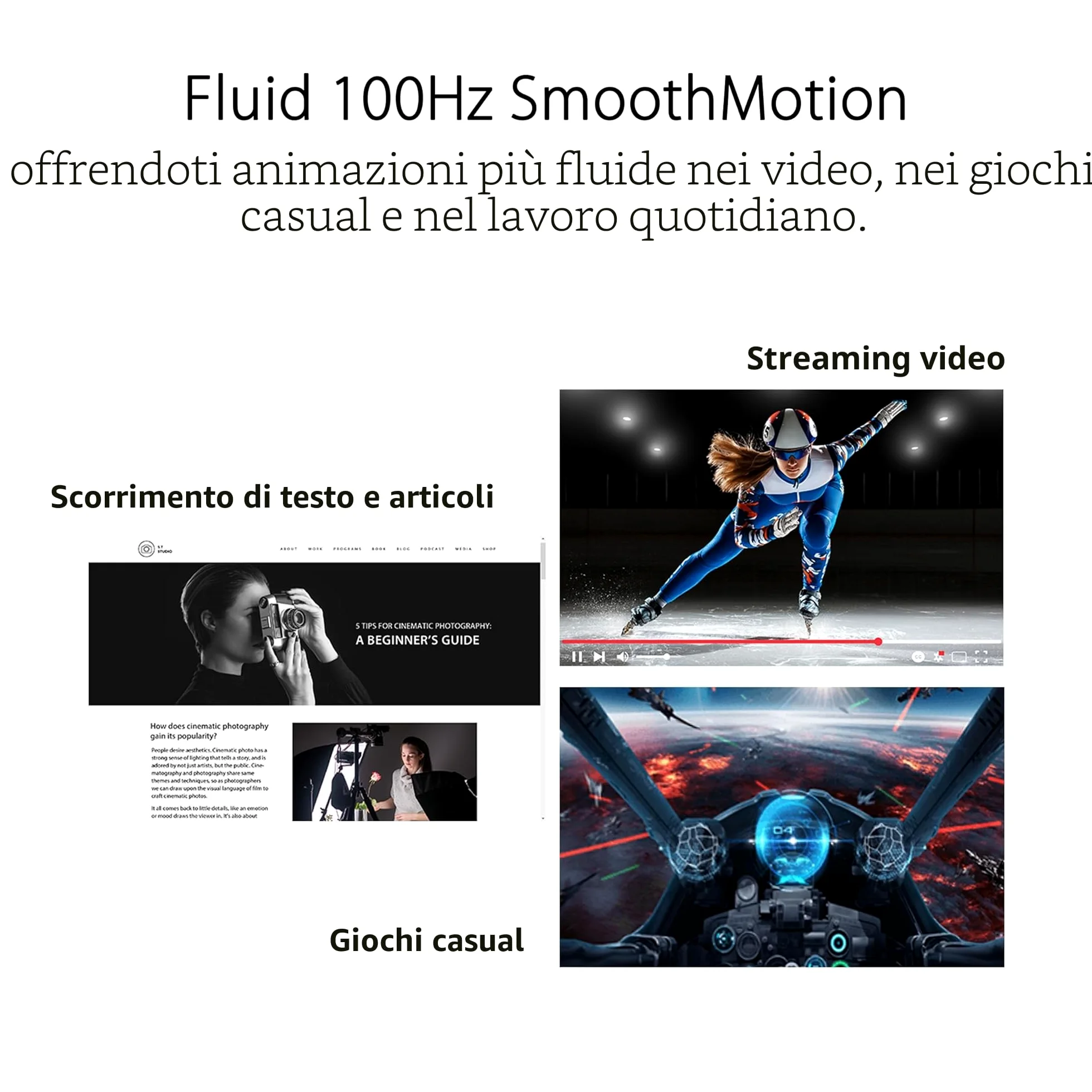 ASUS VA24DQFR Monitor Eye Care da 24” pollici (23,8), IPS Full HD, Frameless, 100Hz, Adaptive-Sync, Tempo di Risposta 1ms, HDMI, DisplayPort, VGA, Tecnologia Anti-sfarfallio e Filtro Luci Blu, Nero