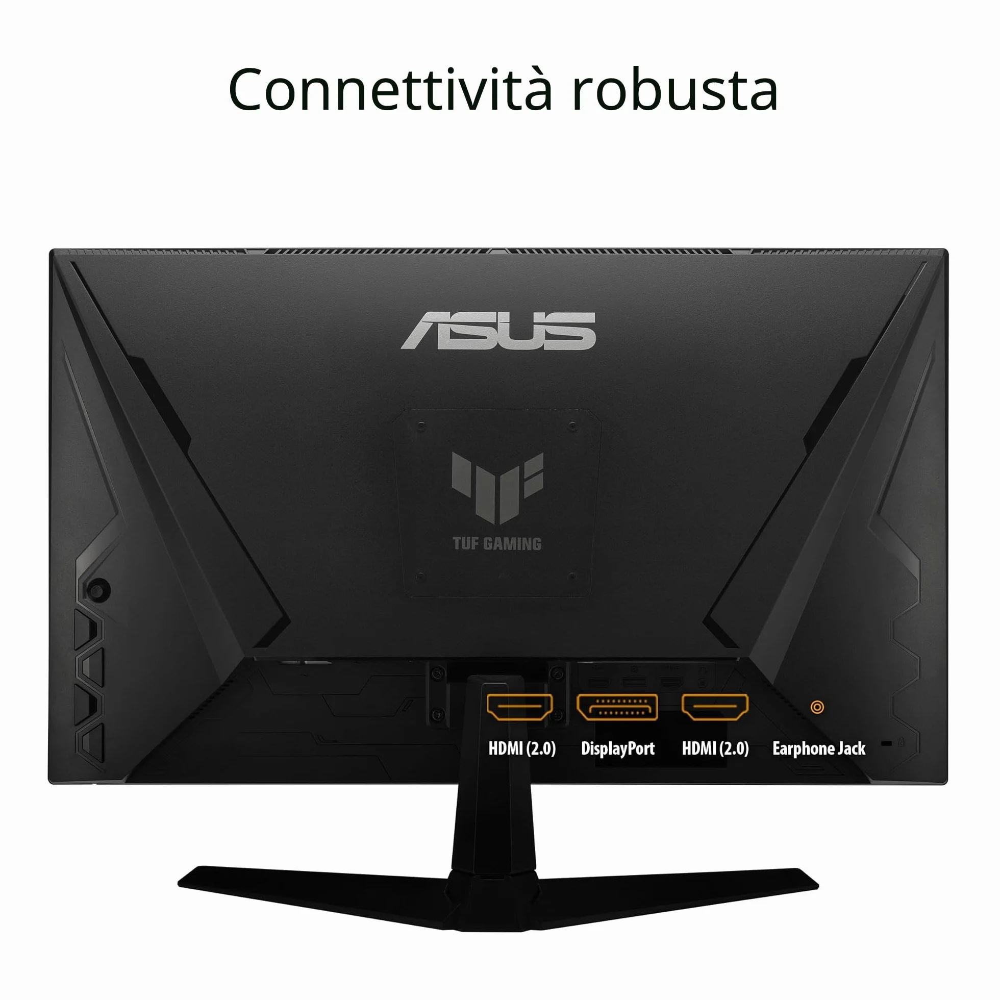 ASUS TUF Gaming VG259Q5A, Monitor Gaming 24,5" Full HD Fast IPS (1920 x 1080), 0,3ms Response Time, 200 Hz, Altoparlante Integrato, ELMB, HDMI, DisplayPort e Jack Audio, Display Widget Center, Nero