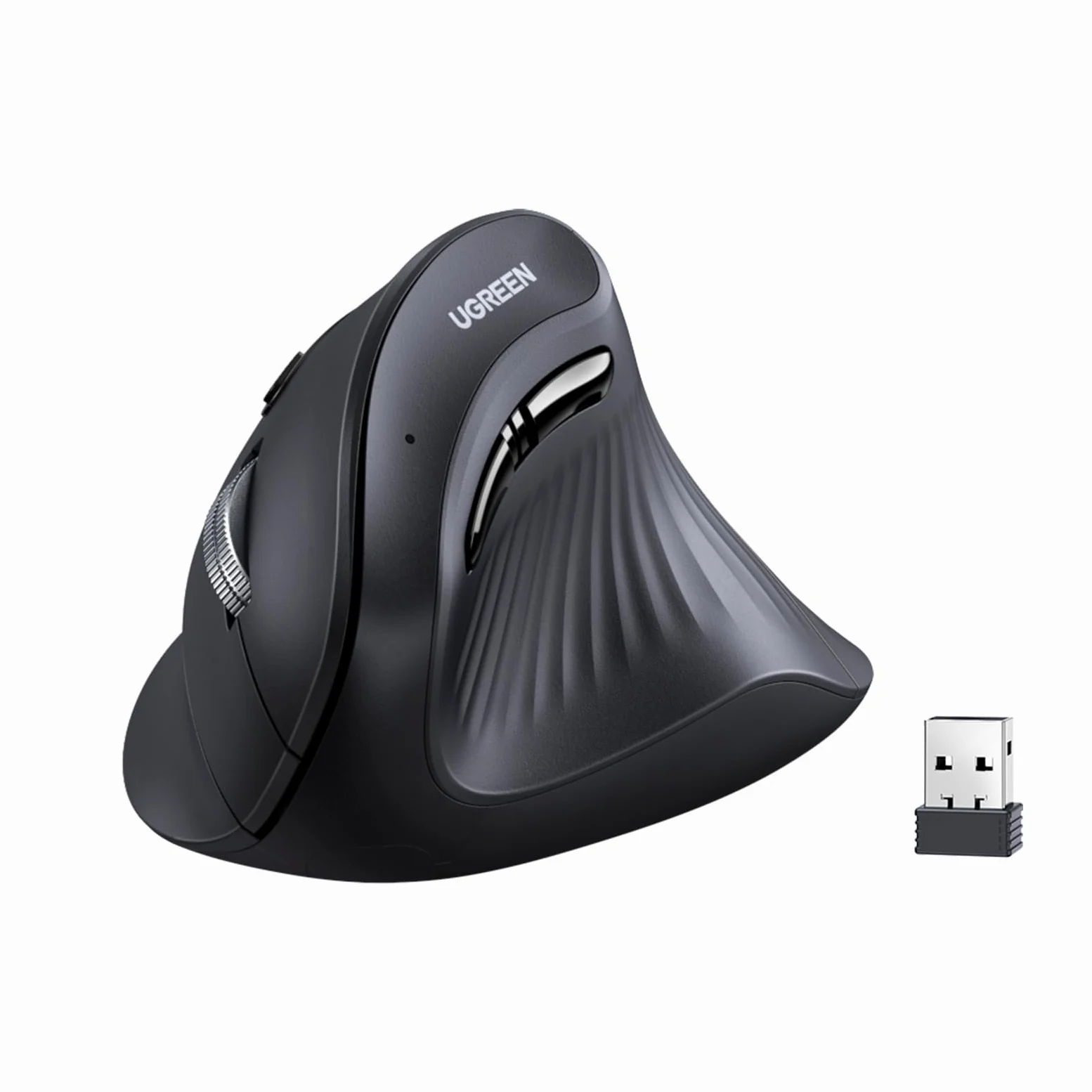 UGREEN Bluetooth Mouse Verticale Ergonomico 2.4G 4000 DPI 5 Pulsanti | per Windows mac OS Android iOS Linux