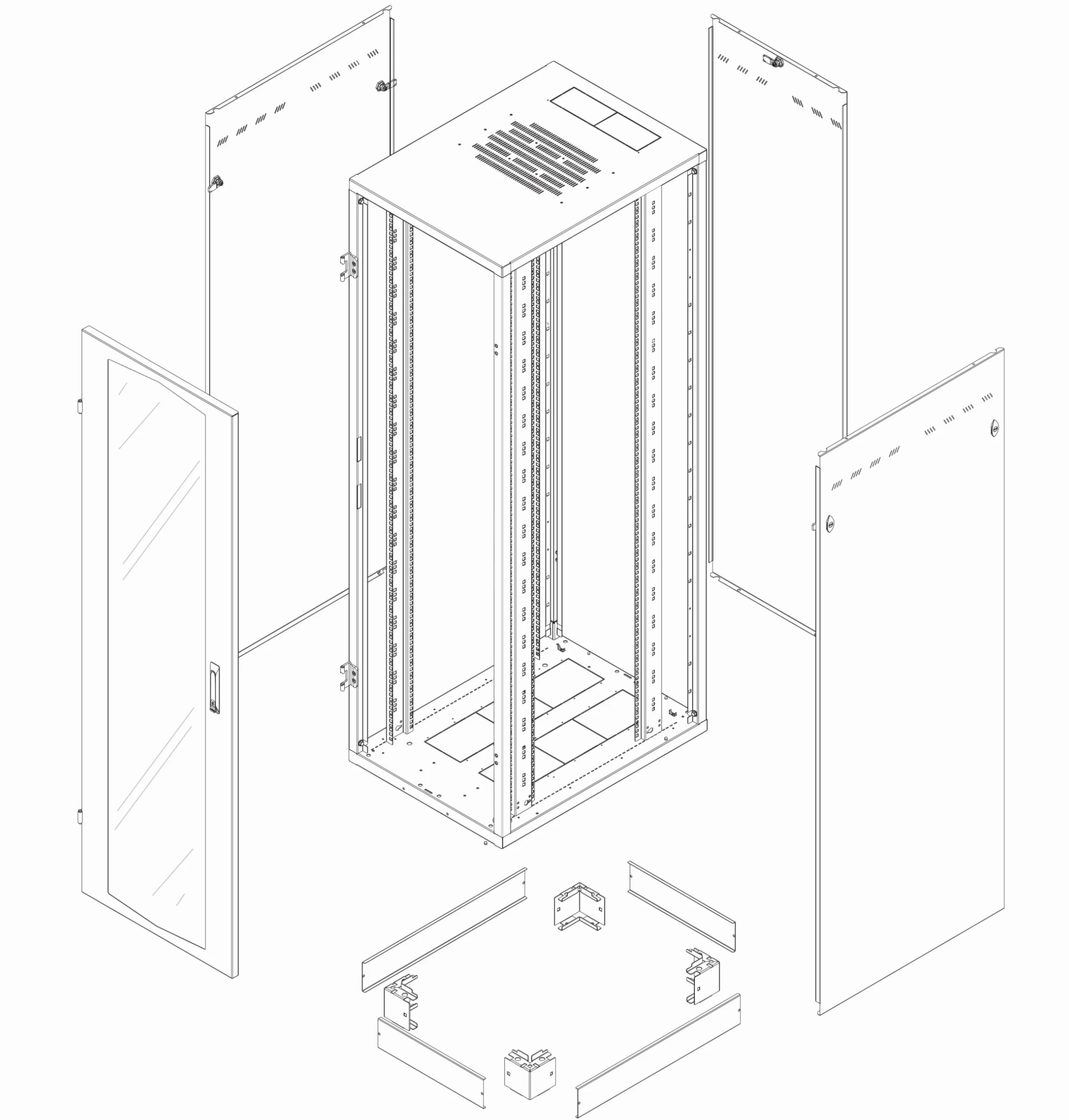 Intellinet 161613 Armadio Rack NextGen 19" 600x800 47U Nero Nero