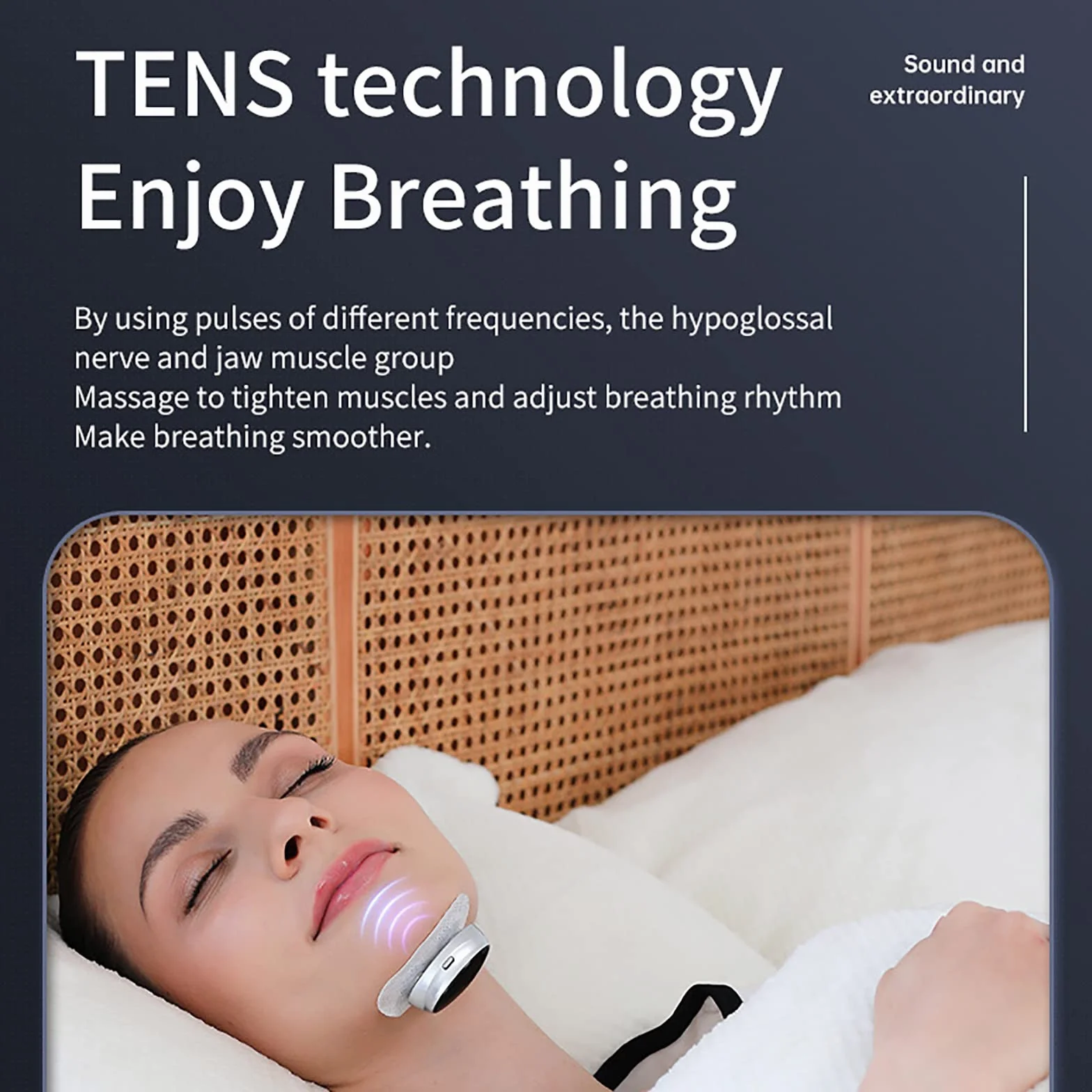 Dispositivo Anti-russamento Intelligente con Vano di Ricarica Ad Aspirazione Magnetica, Regolazione Precisa dell'Impulso 0,2 Secondi