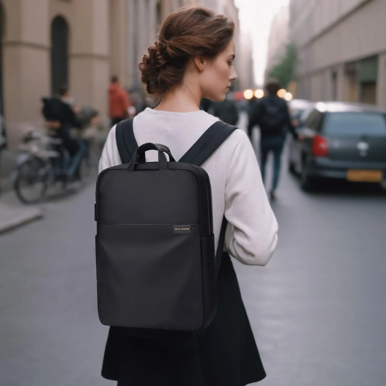 GOLF SUPAGS Zaino per Laptop Donna Zaino da Scuola Adatto per Laptop da 13.3 ", Uomo Zaino da Viaggio Casual Business Daypack per Scuola Universitaria Viaggi Lavoro Campeggio Nero