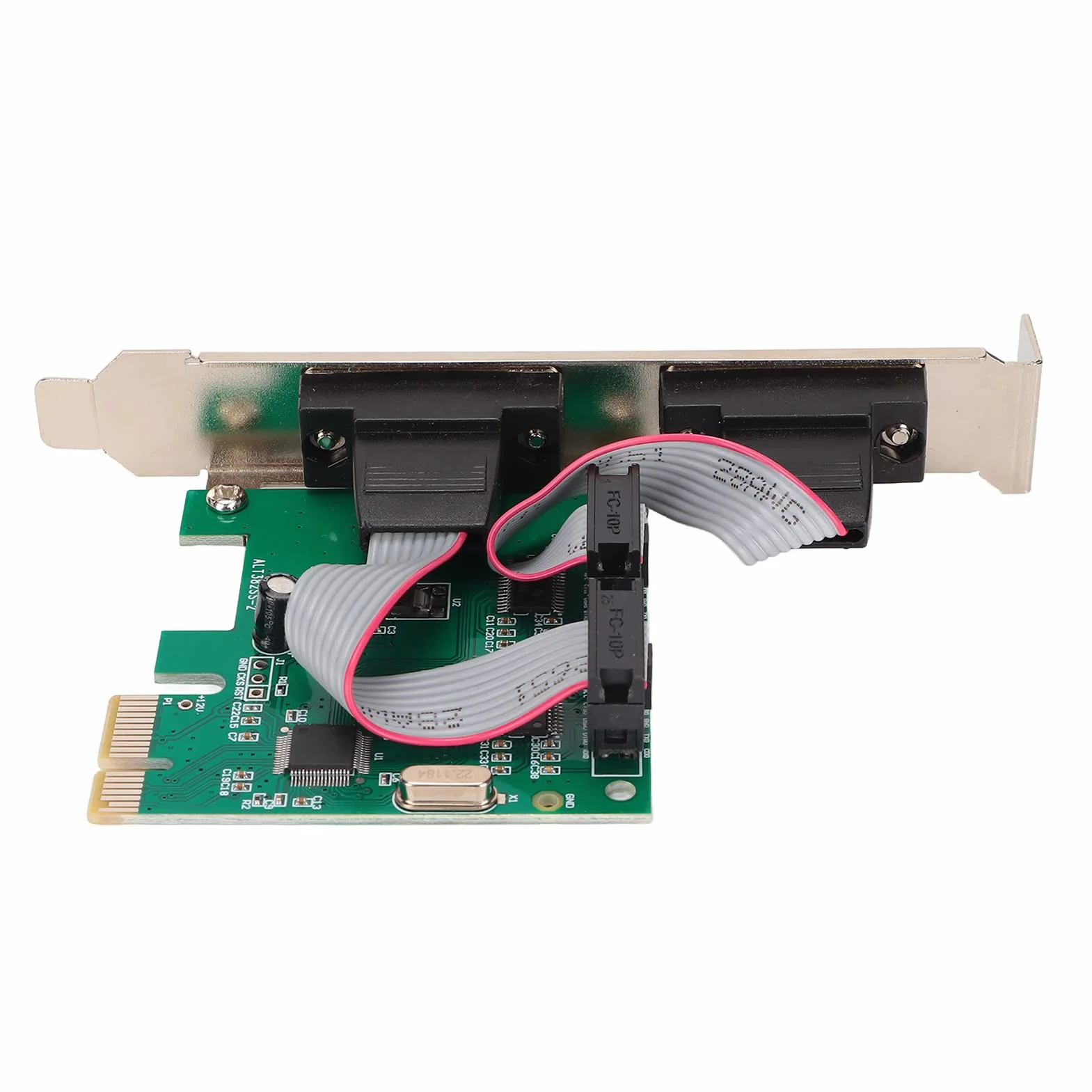 Scheda di Espansione Seriale PCIE, Interfaccia Porta COM PCIE a RS232 Scheda di Espansione Doppia Porta Seriale WCH382L Chip per Windows98/98SE/ME/2000/xp/server 2003/xp 64bit/Vista/win7/2008, per Lin