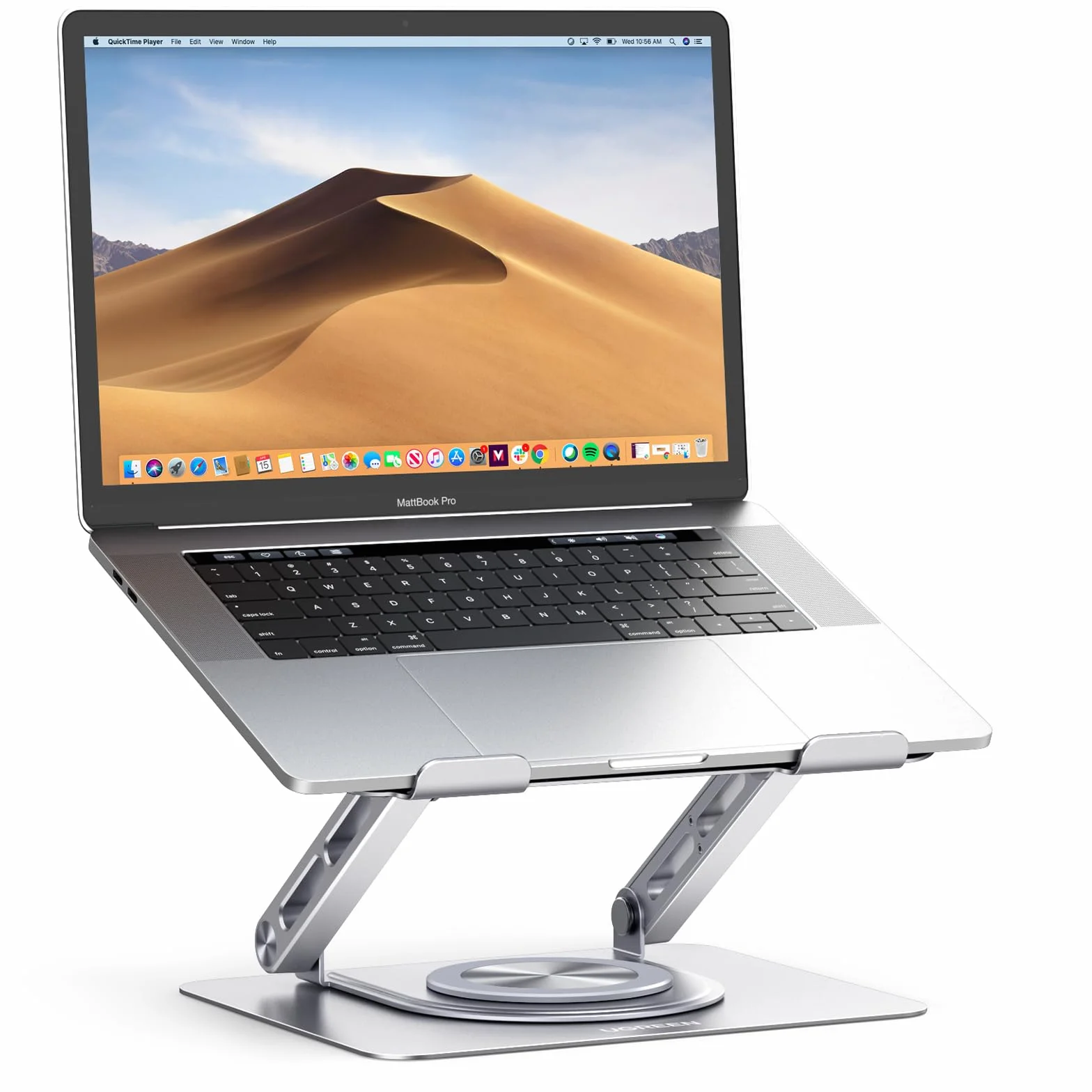 UGREEN Supporto per Laptop da Scrivania, Stand per PC Portabile Regolabile Ergonomico con Base Girevole a 360° Compatibile con MacBook Pro Air Notebook Fino a 17,3 Pollici