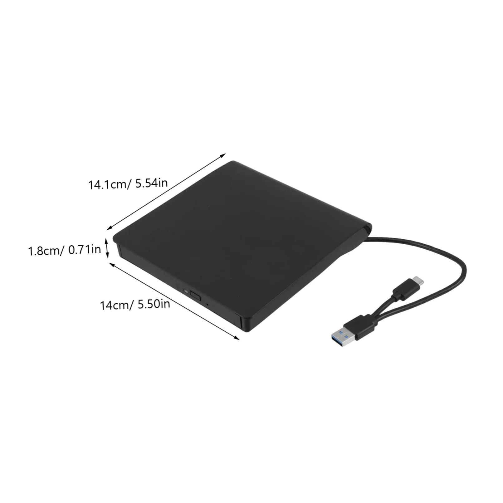Holibanna Registratore con unità ottica lettore CD unità dvd USB esterna lettore dvd esterno per laptop unità disco esterna per laptop unità disco USB Disc drive Metallo Black
