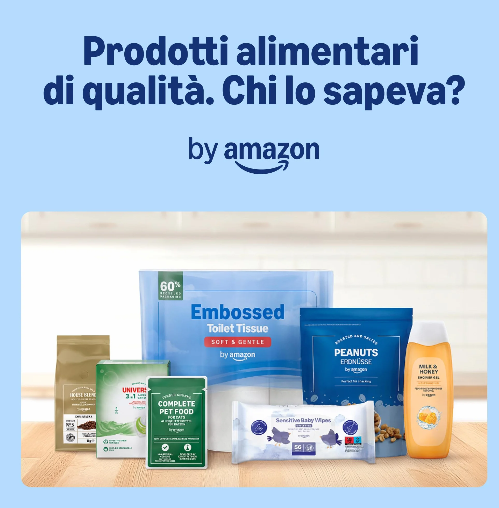 Amazon Asciugamano da cucina super assorbente, 3 strati, 18 rotoli, 80 fogli per rotolo, FSC