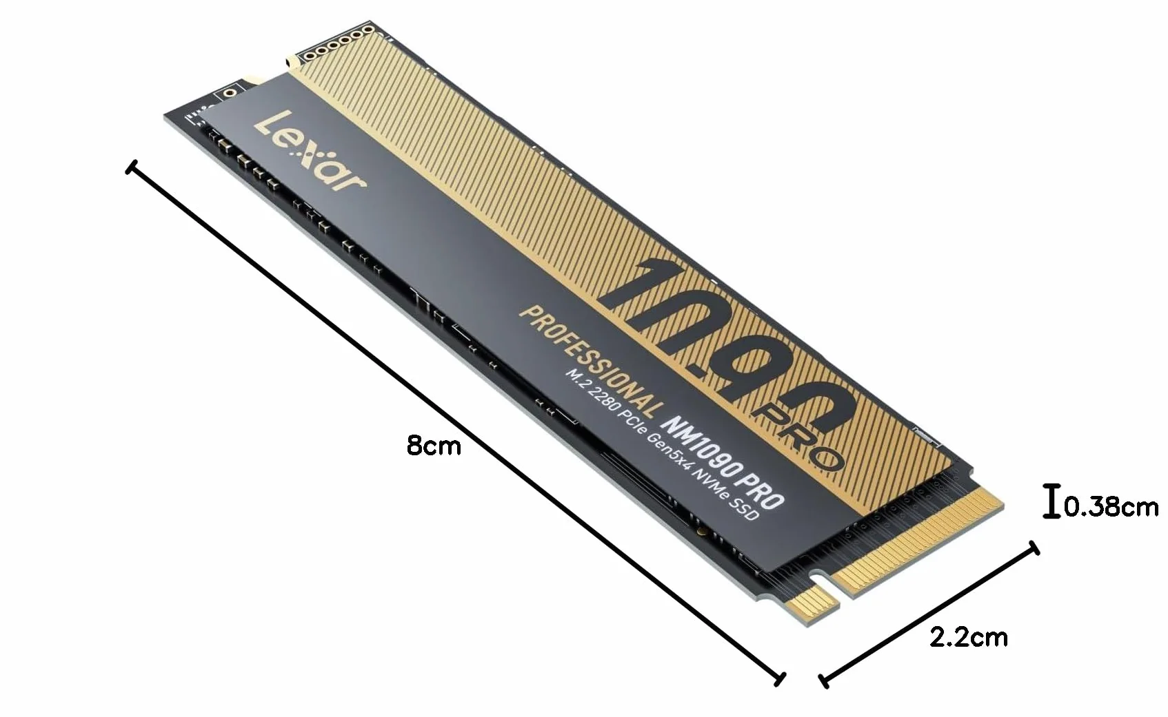 Lexar NM1090 PRO 2TB PCIe 5.0 Gen5 NVMe SSD - Fino a 14,000MB/s, Controllo Termico Avanzato, SSD DirectStorage per Lavori IA, Gaming & Creazione Contenuti Portatile/PC