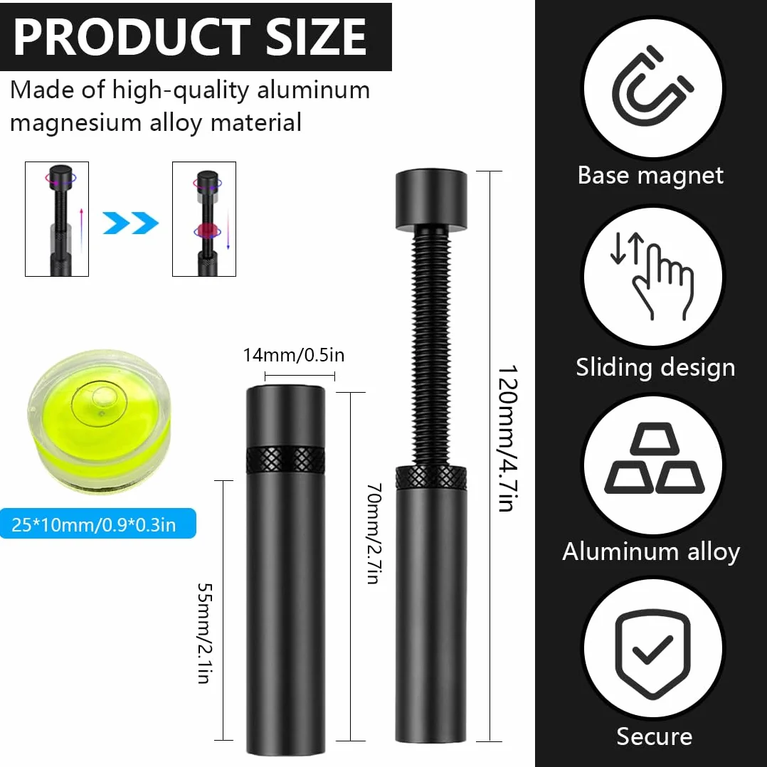Supporto GPU per scheda grafica, 2 pezzi, in lega di alluminio, supporto per schede grafiche, regolabile in altezza(75-120 mm) per host utente e protezione PC