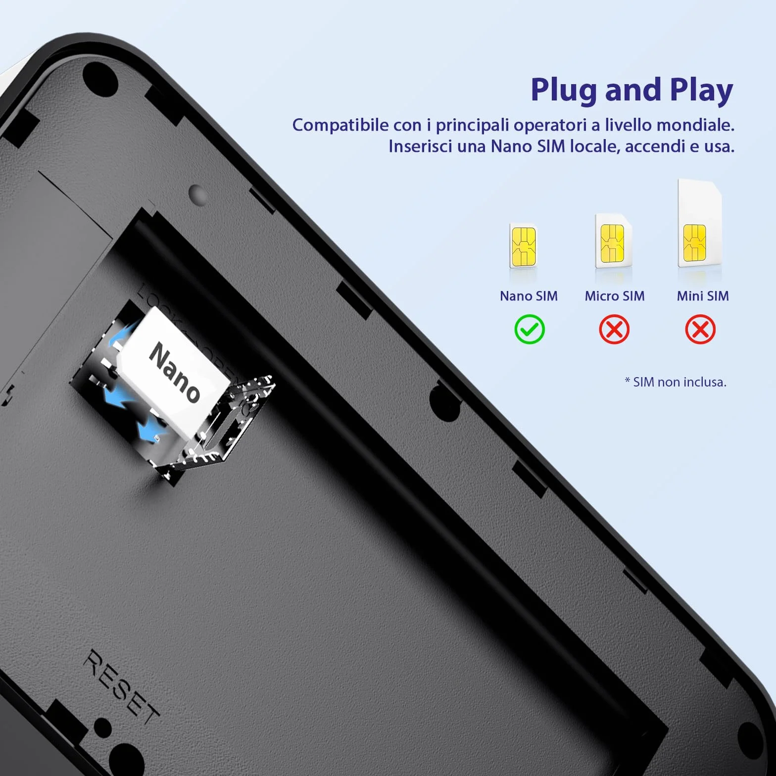 STRONG 4G+ AIRSPOT 510 Saponetta WiFi Portatile con SIM, LTE CAT6 300Mbps, WiFi AC900Mbps, Hotspot Tascabile, 2500mAh