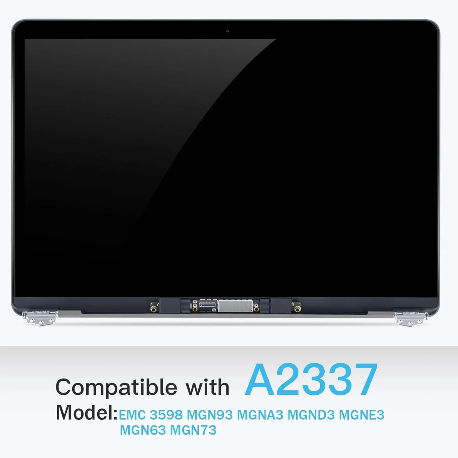Schermo di ricambio 13,3 pollici per MacBook Air 13 pollici A2337 M1 2020 anno (modello: EMC 3598 MGN93 MGNA3 MGND3 MGNE3 MGN63 MGN73) Montaggio completo display LCD (per A2337 (grigio siderale