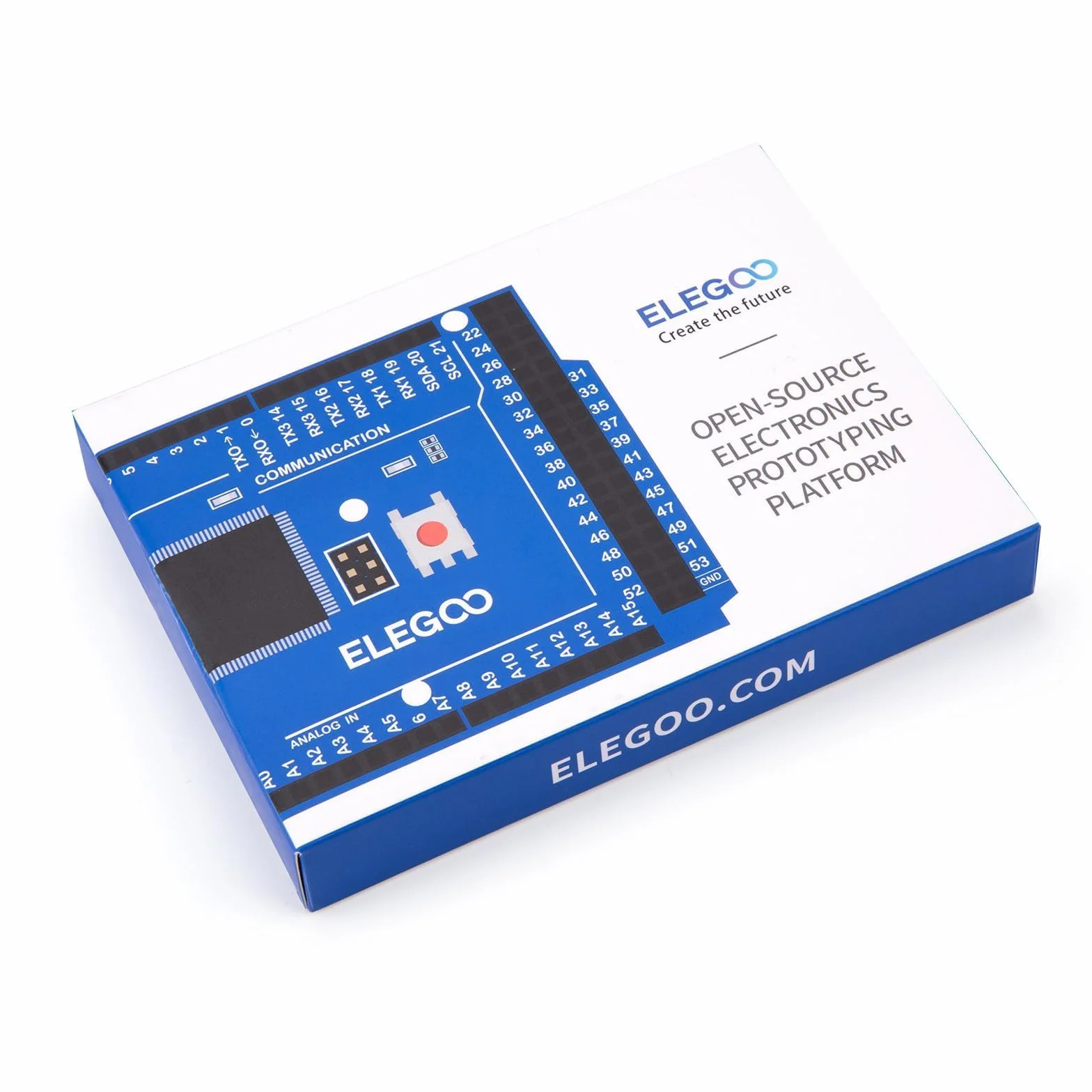ELEGOO Mega 2560 R3 Scheda di Microcontrollore Compatibile con Arduino IDE con Microcontroller Basata con USB Cavo Blu Versione Mega Kit