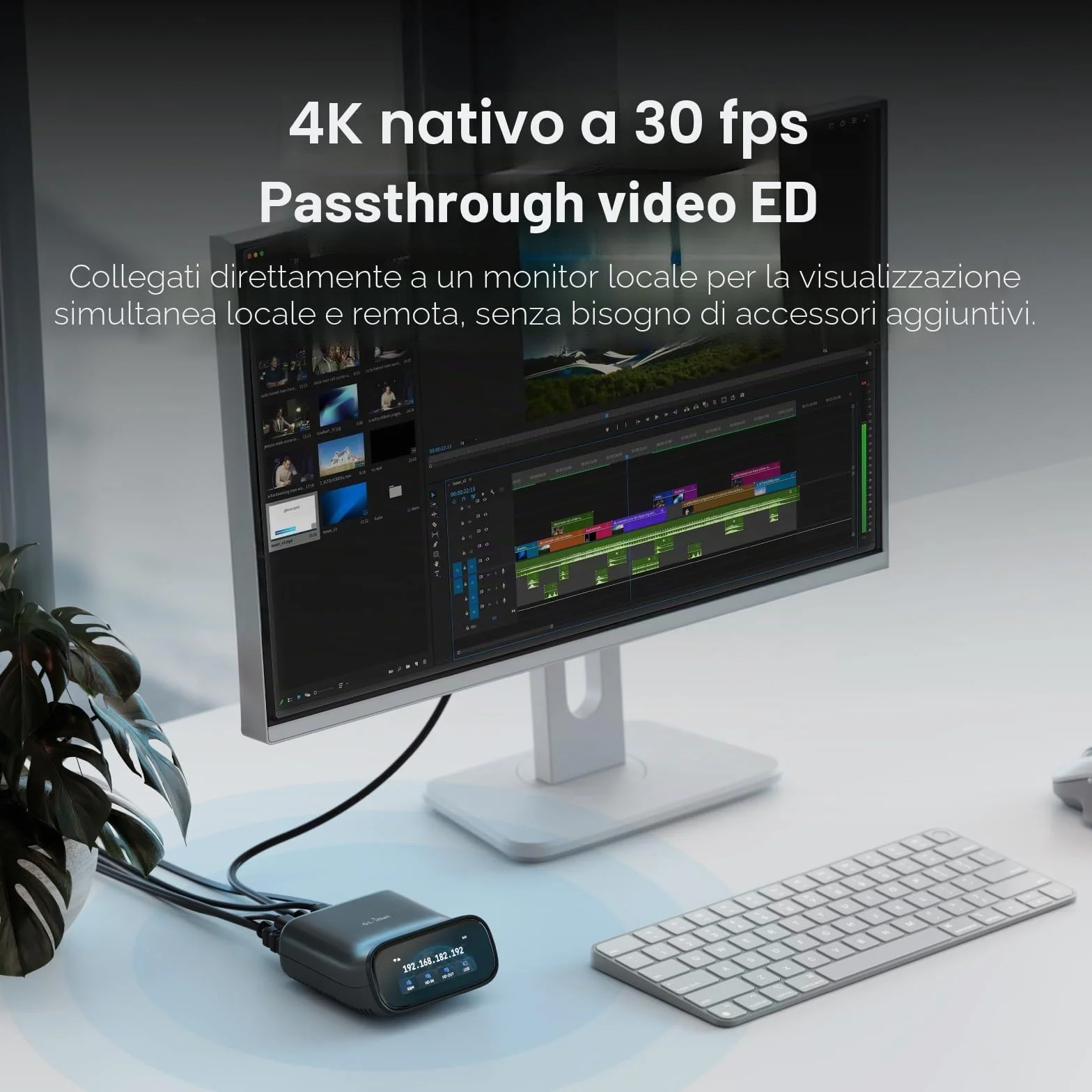GL.iNet Comet Pro (GL-RM10) Remote KVM Over Wi-Fi, Dual Band Wi-Fi 6, Passthrough 4K@30Hz, Touchscreen, 32GB EMMC, Supporto Tailscale, Accesso remoto per Disaster Recovery, Home Office, IT