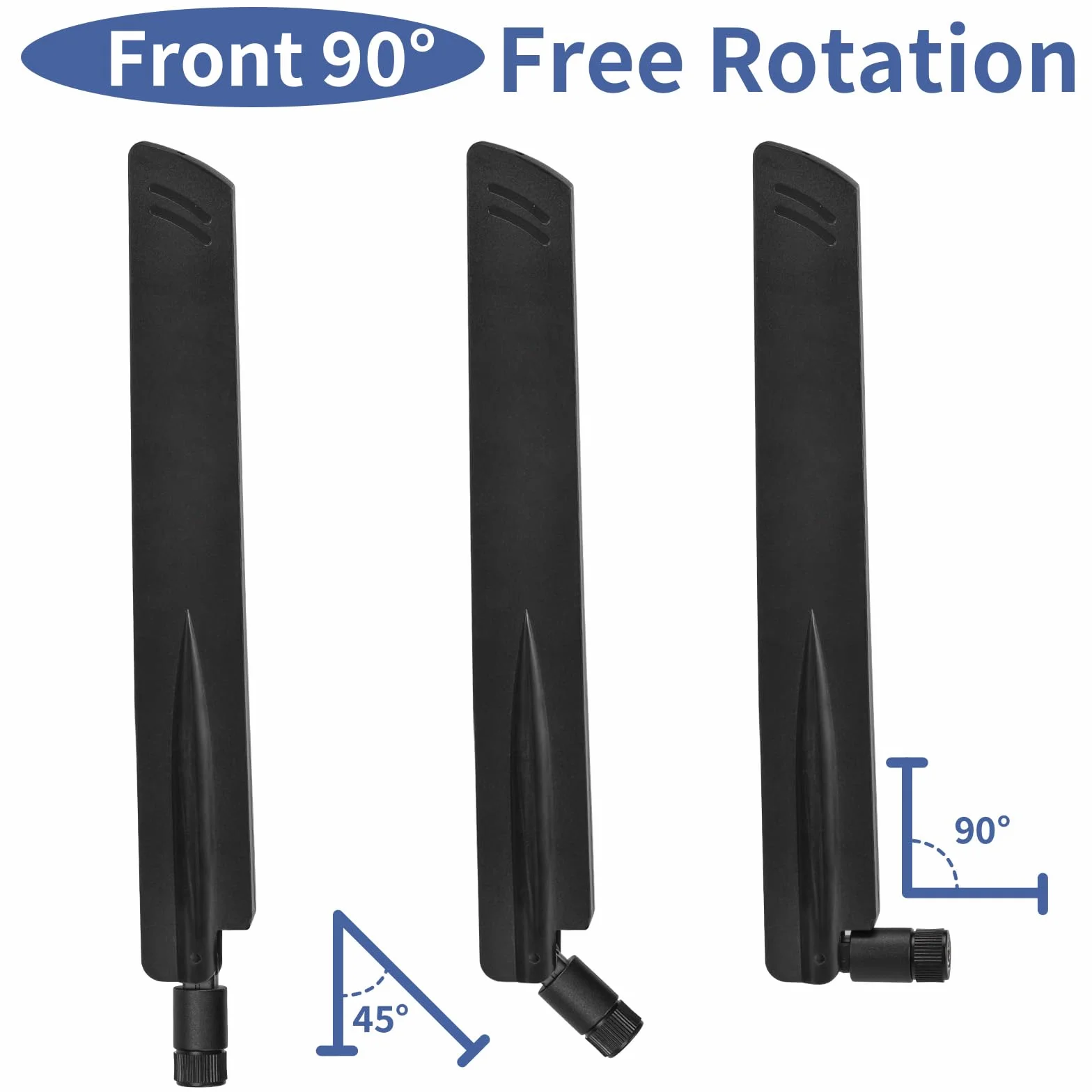 Superbat Antenna 4G LTE SMA Maschio 700-2600MHz 4dBi Adatta alla Rete Cellulare 4G LTE Fototrappola Fotocamera per la Fauna Telecamera di Sorveglianza(2 pz)