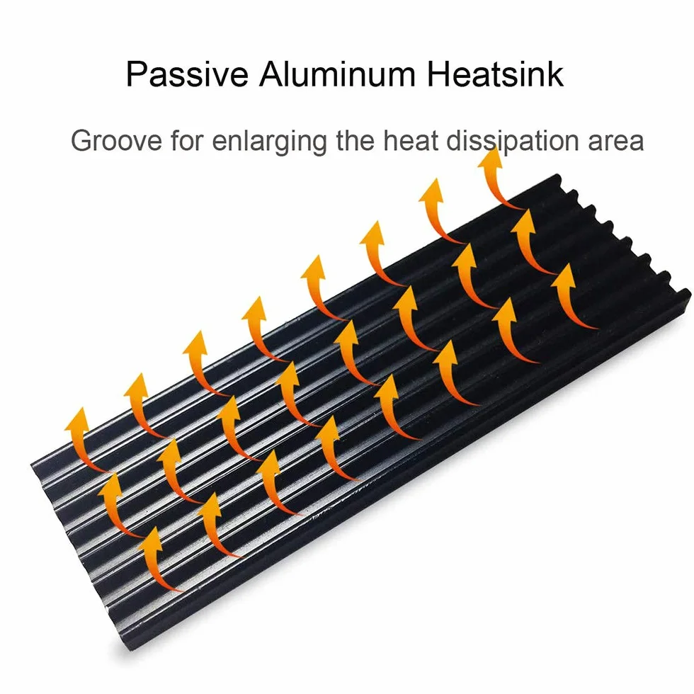 M.2 SSD heat sink with thermal conductive adhesive sheet to prevent thermal runaway Heat sink heat sink CPU IC chip circuit board suitable for LED amplifier aluminum 70mm × 22mm × 3mm
