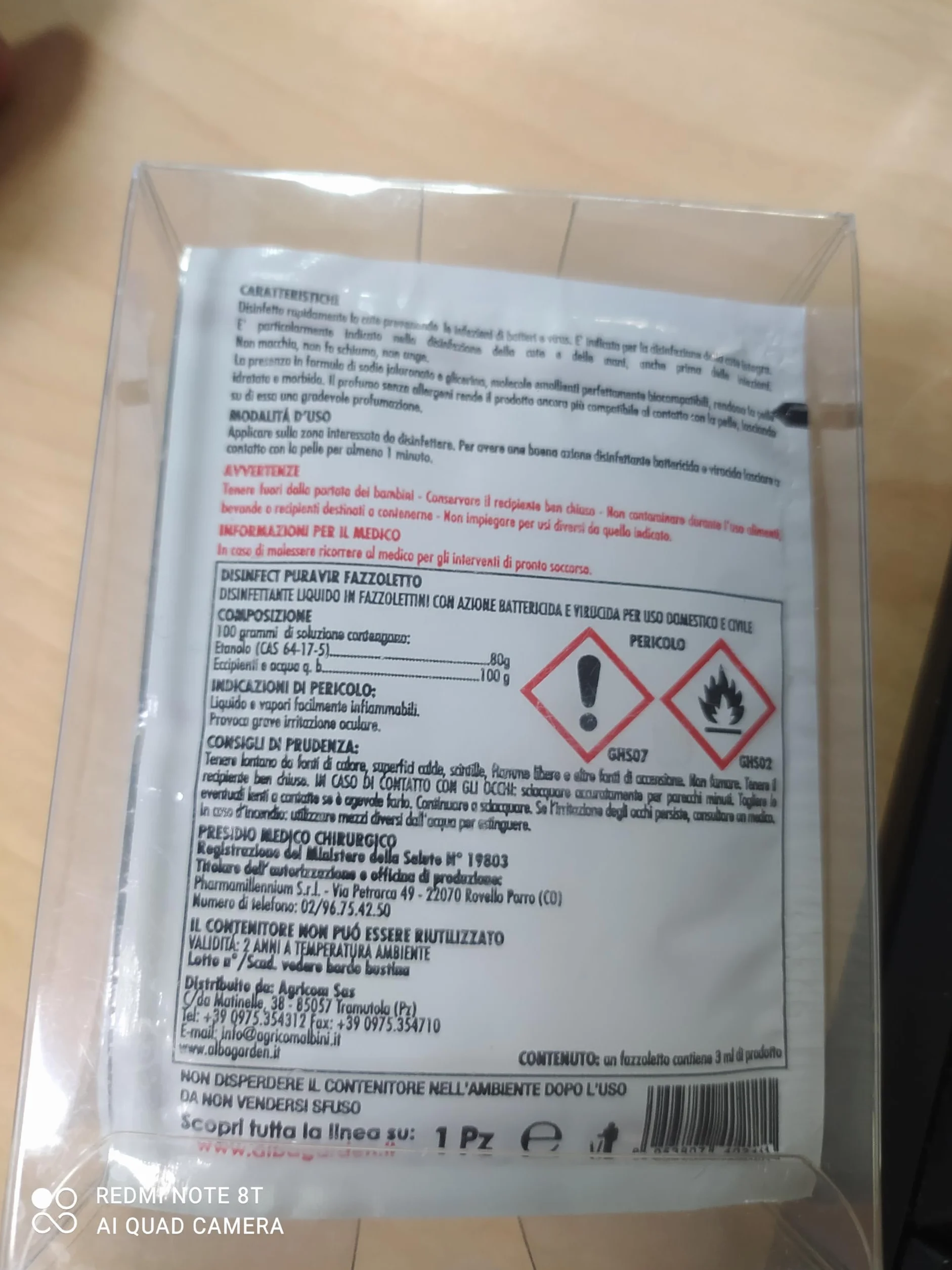 Salviette Disinfettanti 80% Alcool 10 Pezzi Dermatologicamente Testate