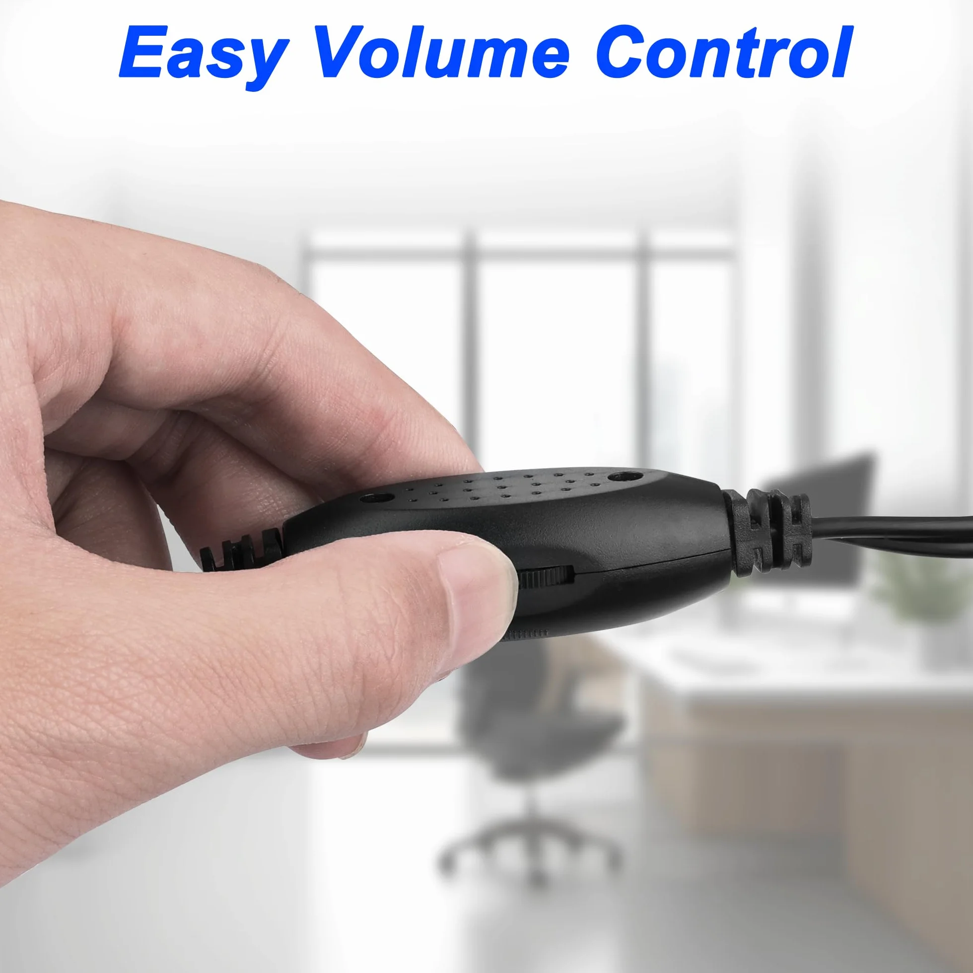 MEIRIYFA Mini Altoparlante USB PC con Controllo Volume 3.5mm AUX Jack Stereo per Desktop Tablet Telefono Nero 1.2M